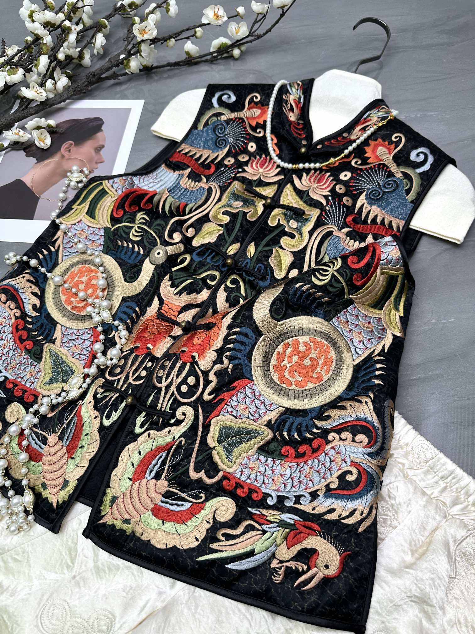 p851 High-end Quality Women ‘ s Clothes Packed DG Heavy acoustic embroidery with cotton-XL - 图片 5