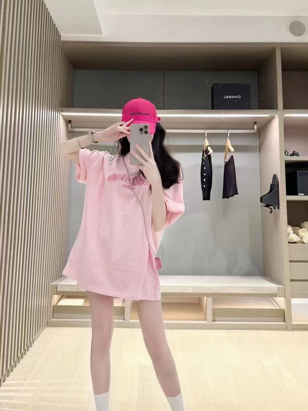 MiuMiu Vêtements T-Shirt Luxe pas cher
 Couleur rose Blanc