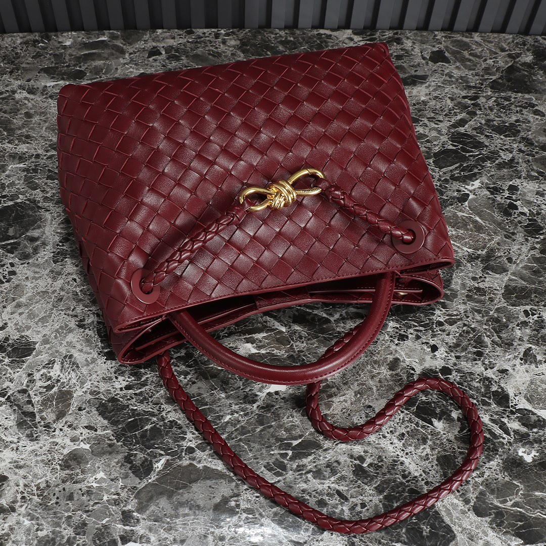 Bottega Veneta Andiamo Medium Bag: Hand-Woven Leather, Burgundy Elegance 7 i1698254546 1212 5