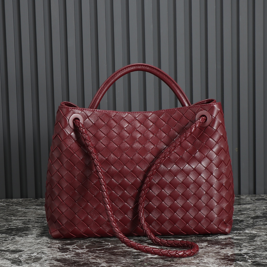 Bottega Veneta Andiamo Medium Bag: Hand-Woven Leather, Burgundy Elegance 3 i1698254546 8636 1