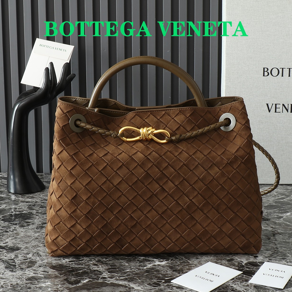 Bottega Veneta Andiamo Handbag: 2023 Woven Leather Tote, Spacious & Stylish 1 a1730955473891 2525