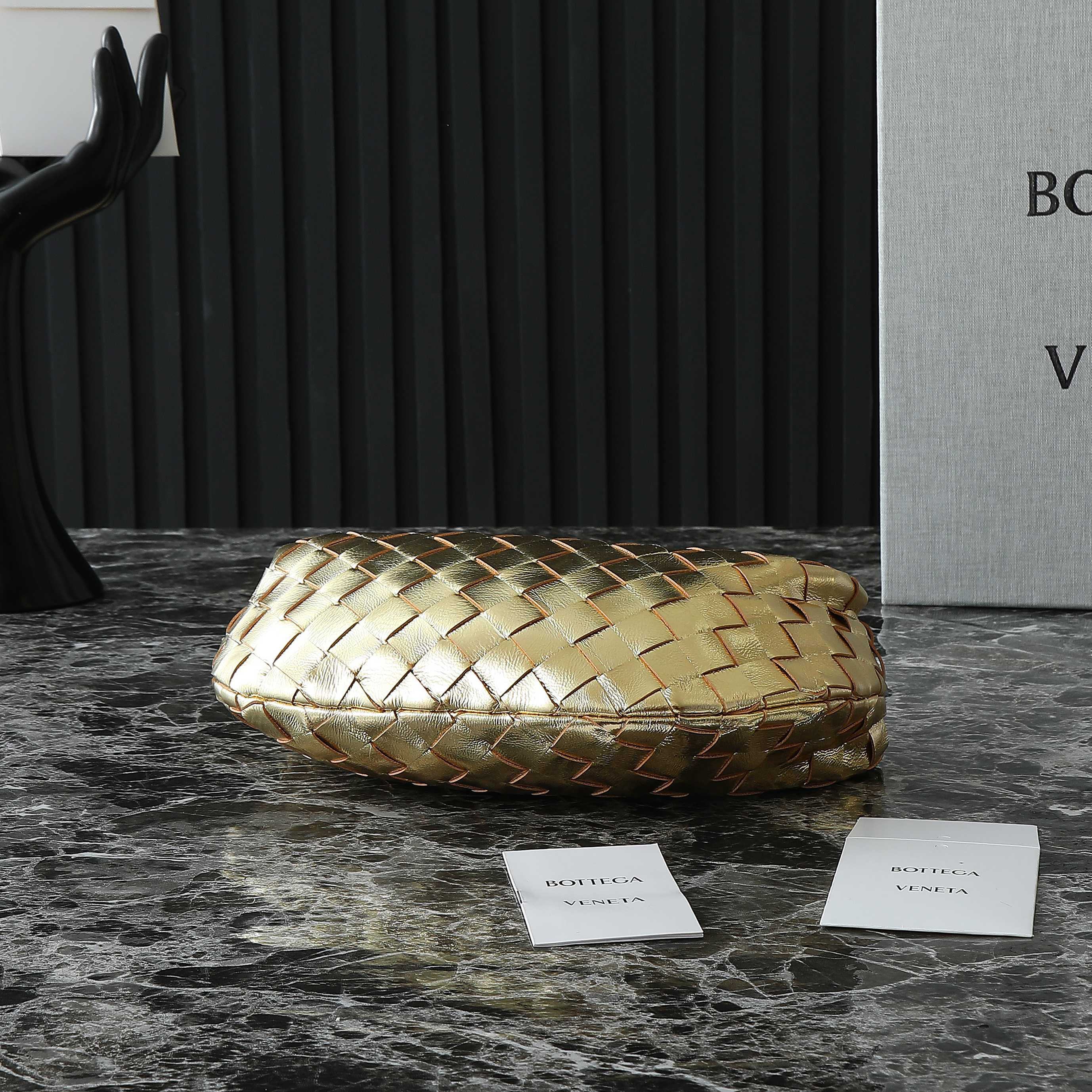 Bottega Veneta Mini Jodie Woven Metallic Gold Leather Top Handle Bag 5 a1744734639013 3386