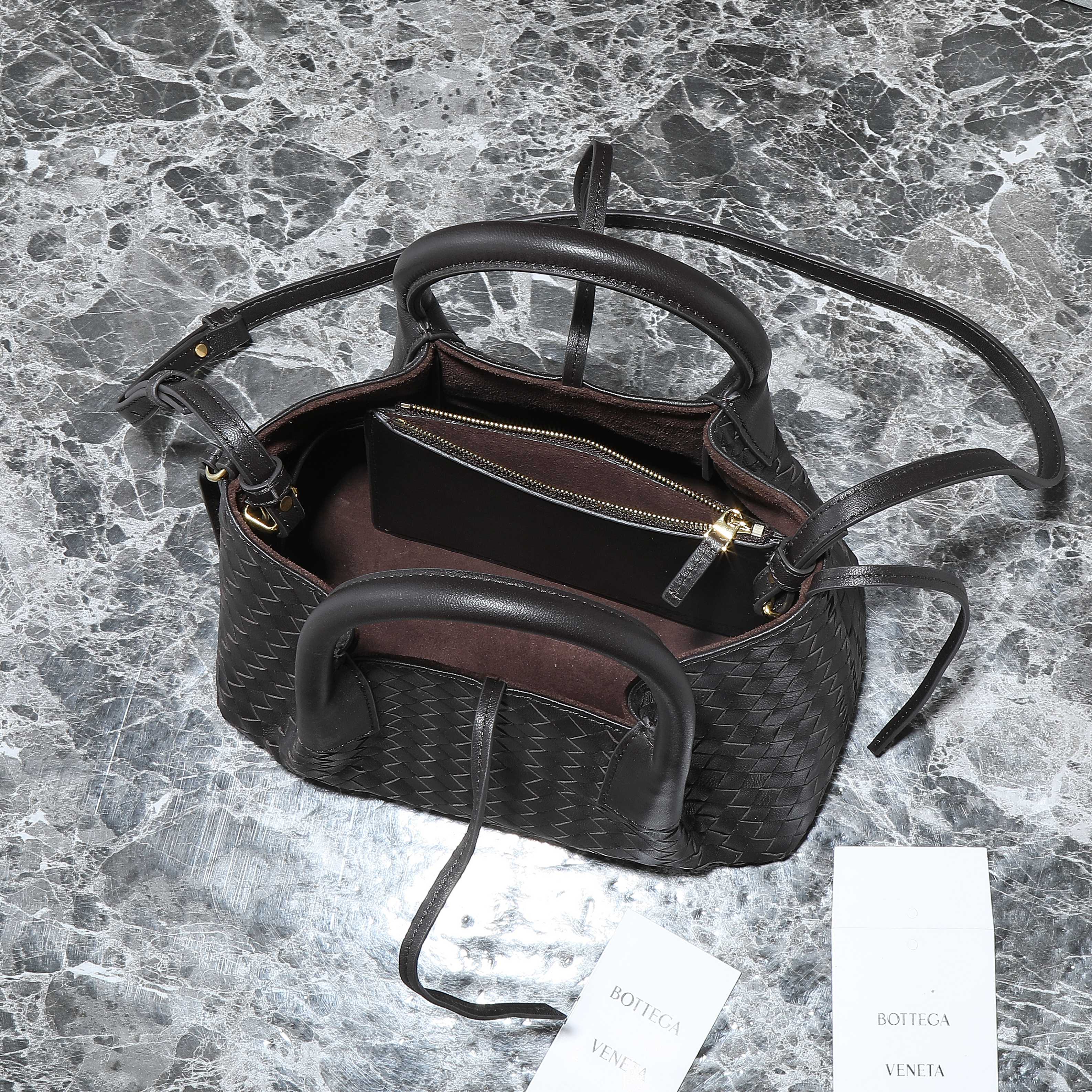 Bottega Veneta Mini Pinacoteca Black Leather Handbag, 24*15*12cm 9 a1744736156216 4041