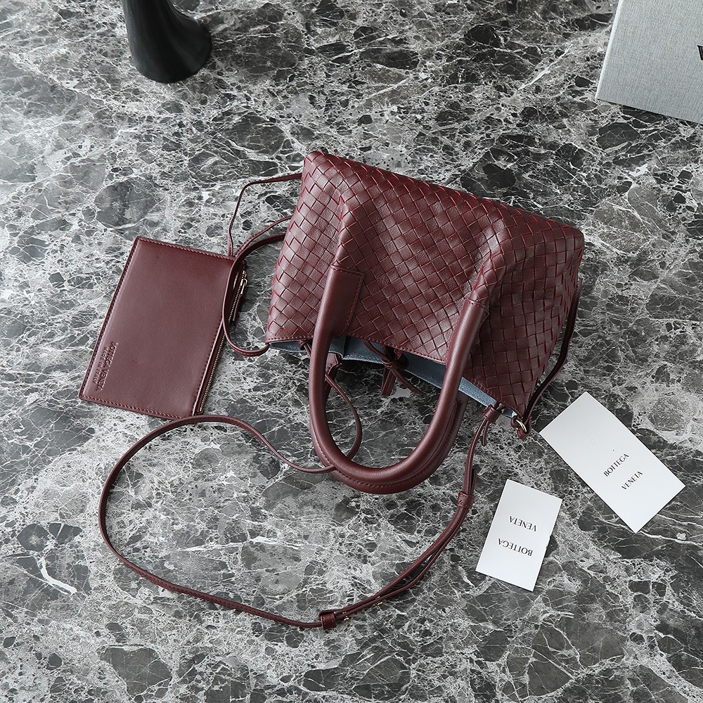 Bottega Veneta Mini Pinacoteca Handbag, Burgundy Leather Woven Design 3 a1744816411262 7652