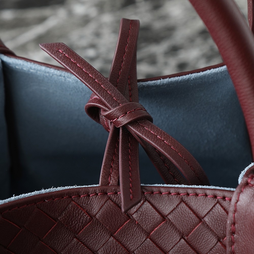 Bottega Veneta Mini Pinacoteca Handbag, Burgundy Leather Woven Design 8 a1744816412996 6718