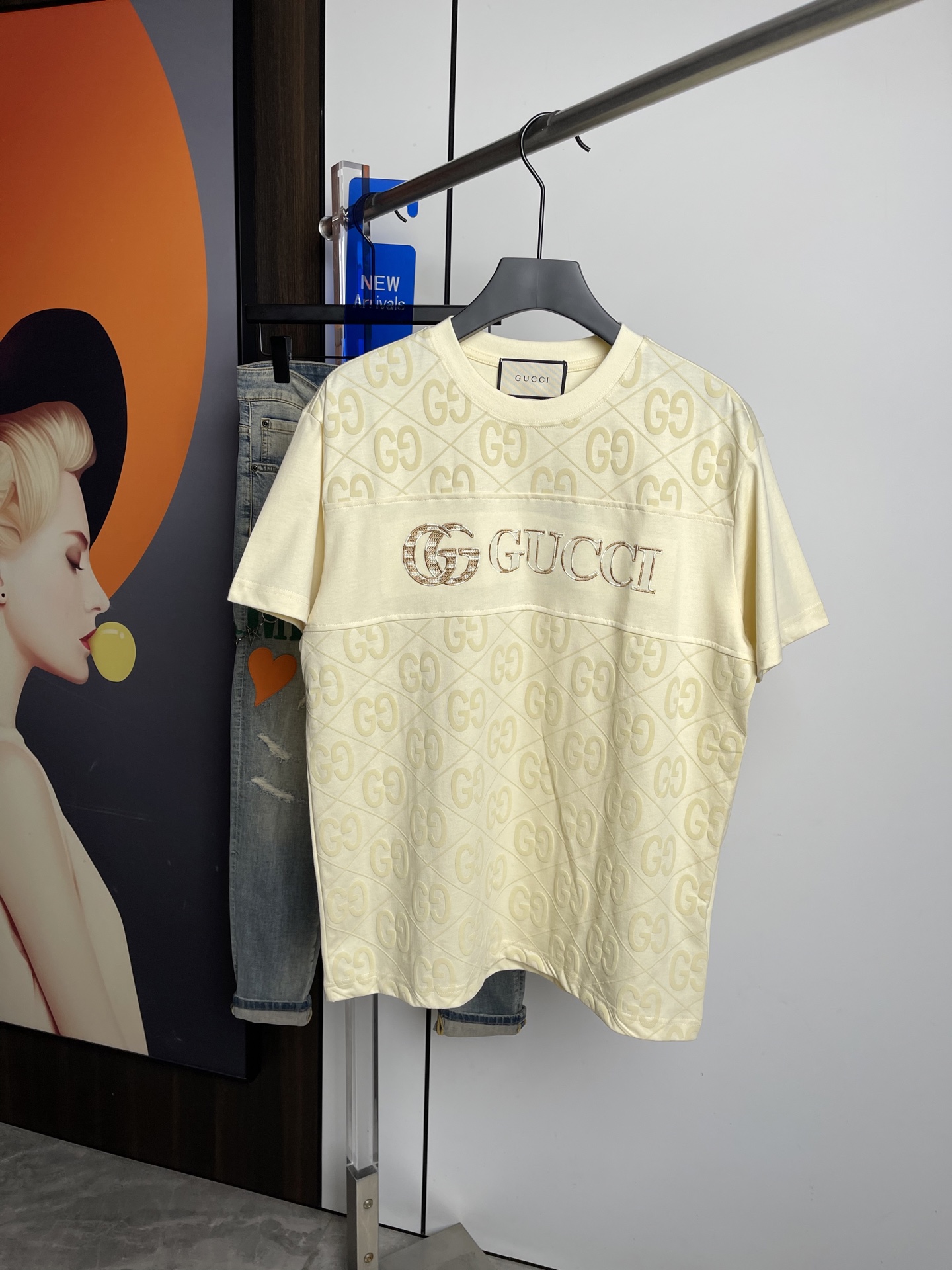 Gucci2026春夏新品短袖T恤，原版印花刺绣字母Logo，三标齐 帅气时尚，简约百搭款。纯棉面料.穿