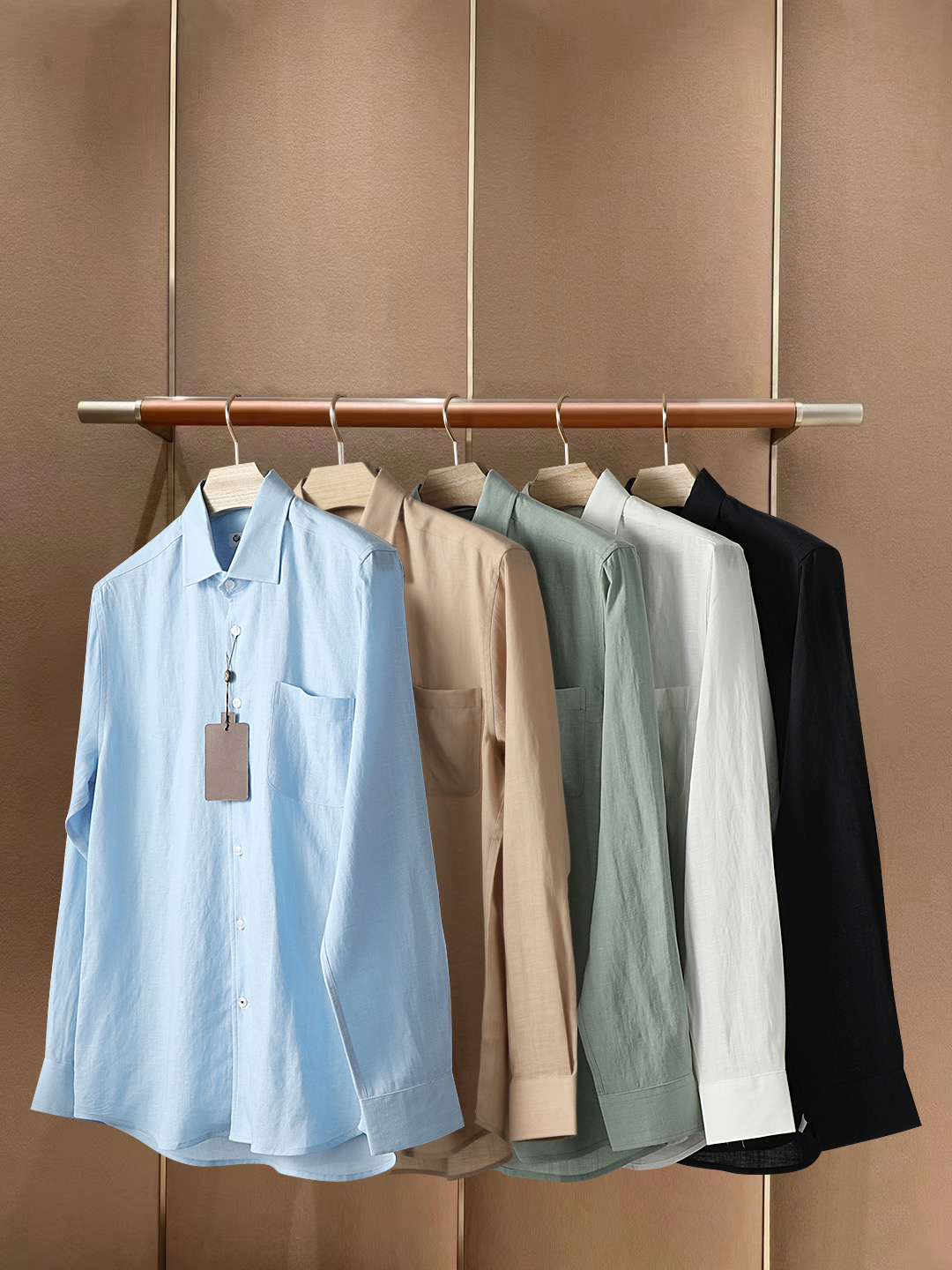 NO:827595,High version of Loro Piana SS26 spring and summer men's clothing Size m-3xl Color: khaki, white, green, light blue, royal blue Spring and summer new linen texture series fashionable business casual versatile men's long-sleeved shirts, made of high-quality linen fabric, the fabric is fine and breathable, simple and elegant, super invincible and versatile, men's clothing, loro piana,19860909高版Loro Piana SS26春夏男装 码数 m-3xl 颜色 :卡其色,白色,绿色,浅蓝色,宝蓝色 春夏新品亚麻质地系列时尚商务休闲百搭男士长袖衬衣,采用优质亚麻面料,面料细腻透气性强,简约大气上档次 超级无敌百搭款,男装,loro piana,,Women's clothing