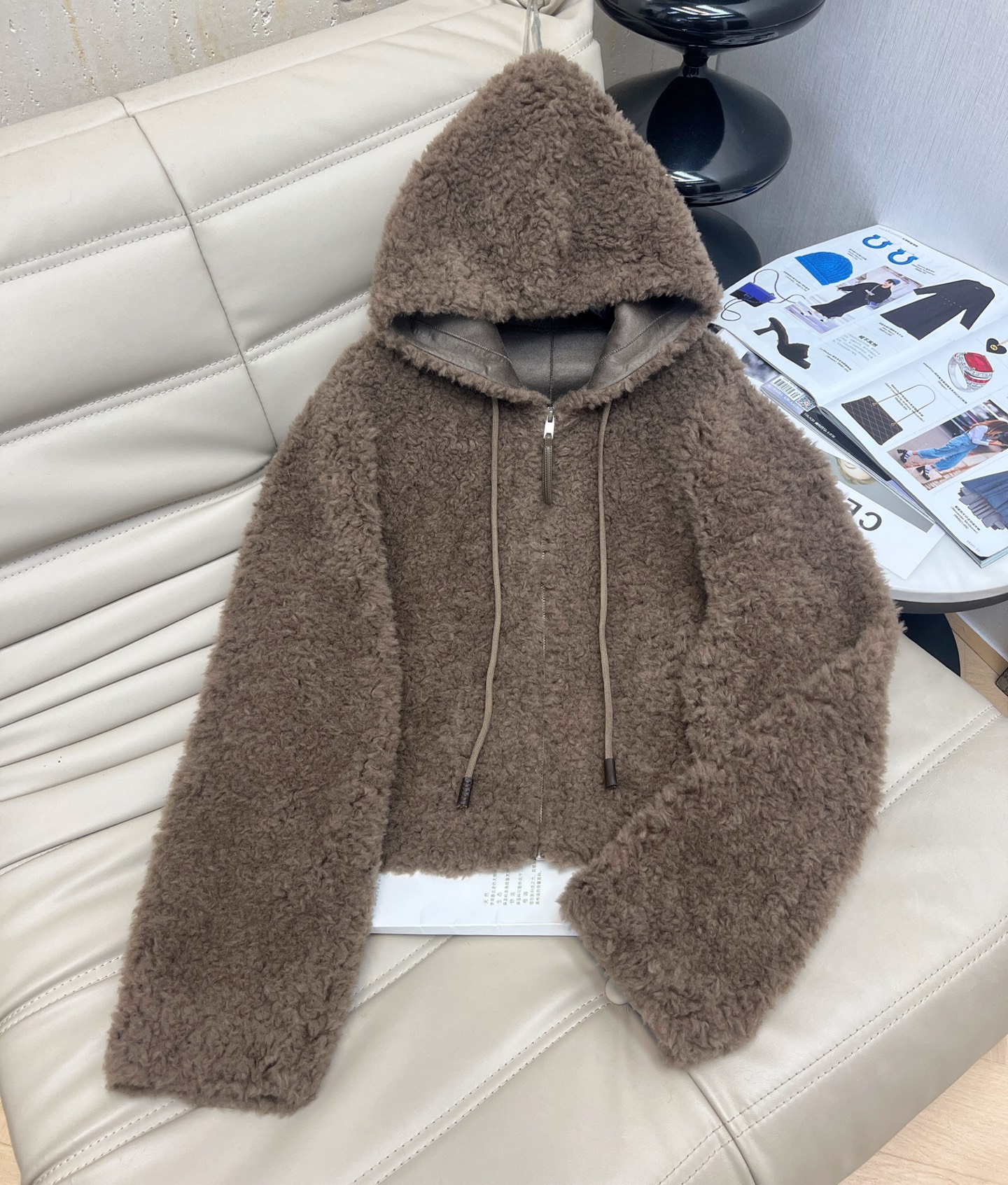 Cozy Lambswool Hooded Jacket - Relaxed Fit, Drawstring, and Zipper Closure 10 a1760371118813 5074
