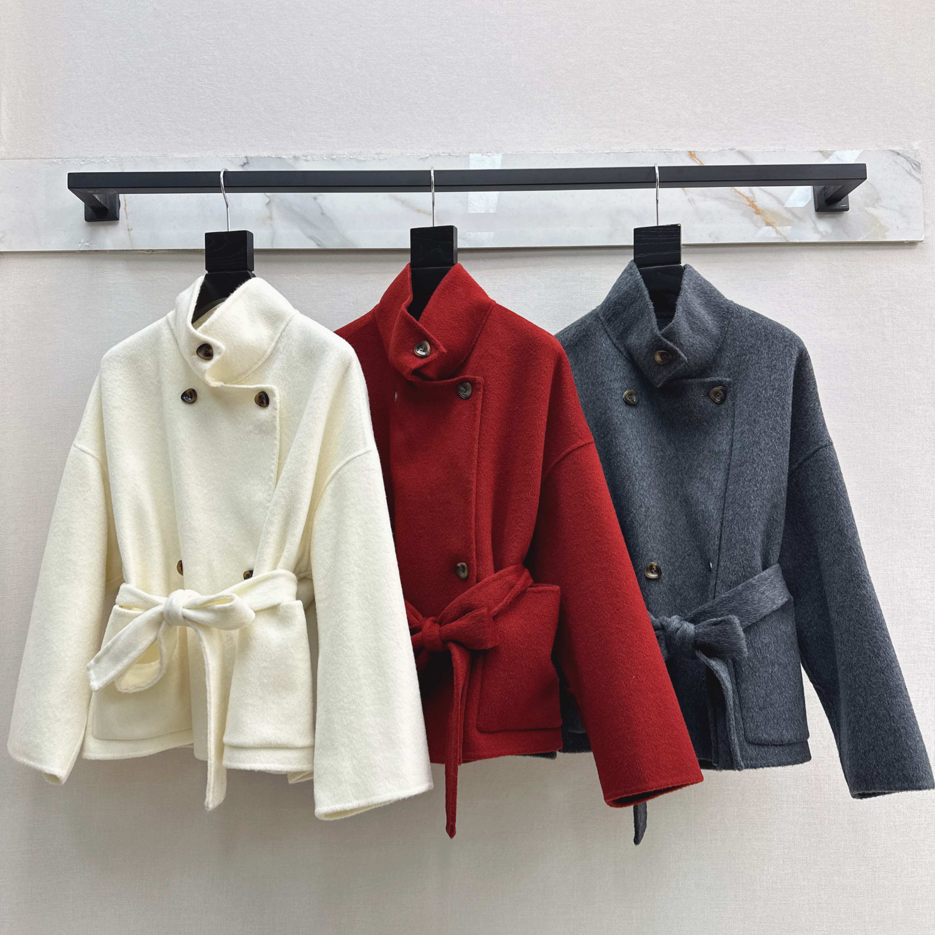 Elegant Wool-Blend Double-Faced Coat | Stylish & Versatile Outerwear 10 a1764689584727 1632