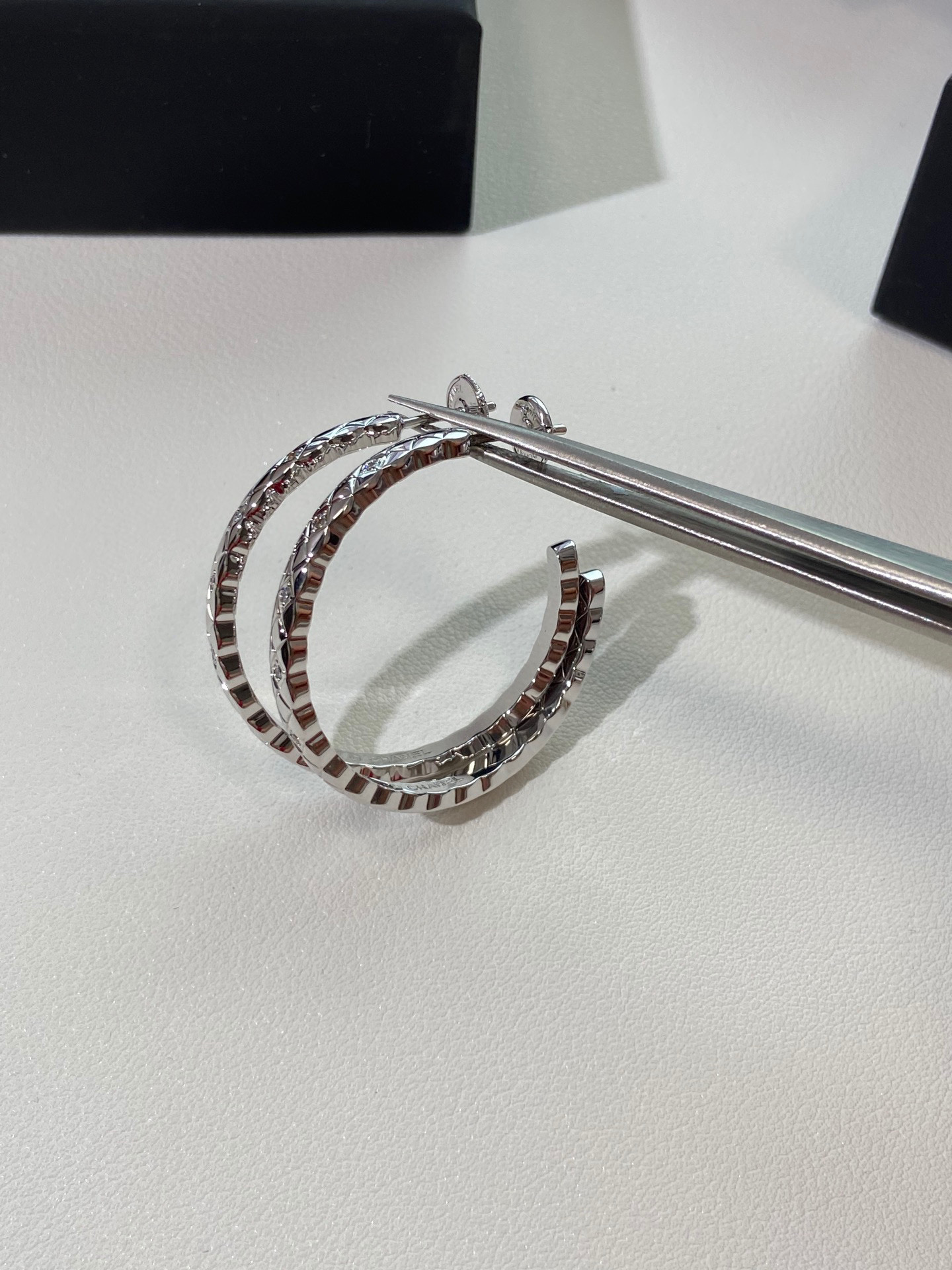 Elegant Coco Crush Earrings, Quilted Design with Sparkling Diamond Accents 4 i1748932977195 5985 0 6