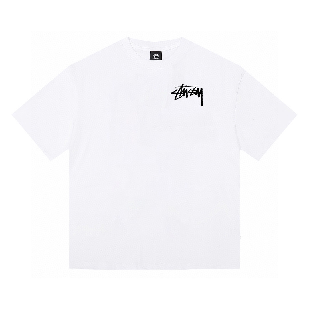 Stussy Designer
 Clothing T-Shirt Buy First Copy Replica
 Black Grey White Printing Unisex Cotton Summer Collection Fashion Short Sleeve