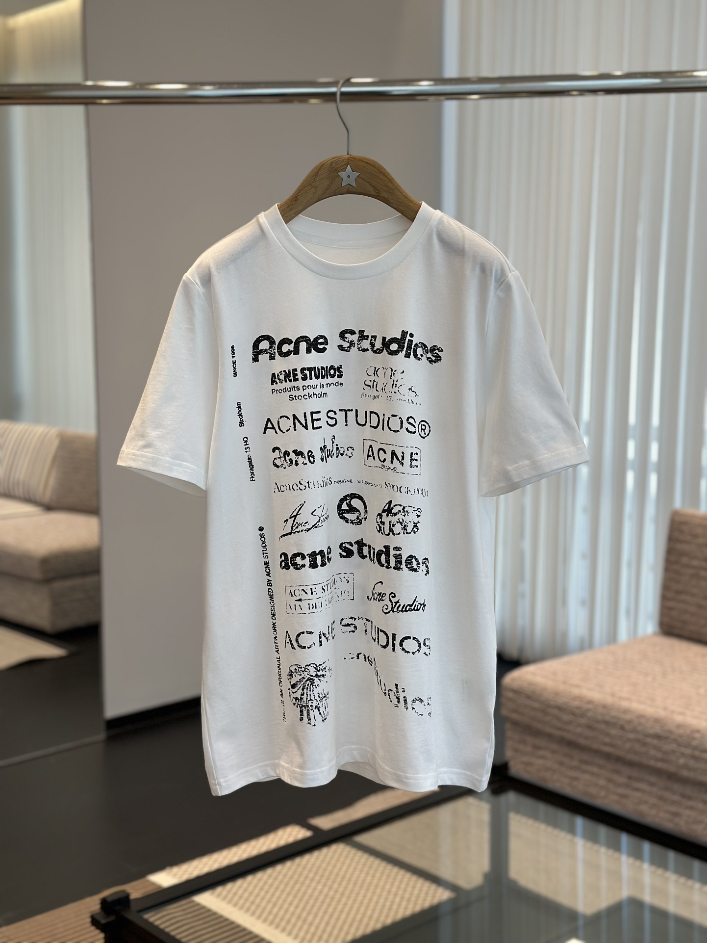 Acne Studios Clothing T-Shirt Doodle Cotton