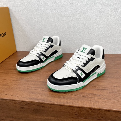 Louis Vuitton Trainer Sneakers: Leather, Black, White, Green, Authentic Design 1 Louis Vuitton Trainer Sneakers: Leather, Black, White, Green, Authentic Design