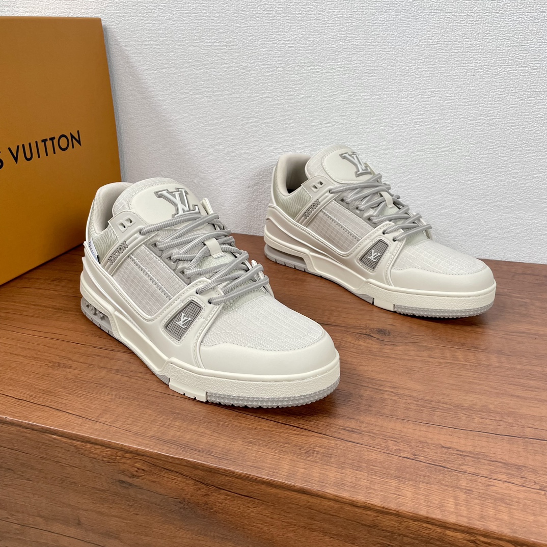 Louis Vuitton Trainer Sneaker: Beige Leather & Mesh, Iconic Design, Sizes 39-44 4 i1732536812 5535 3