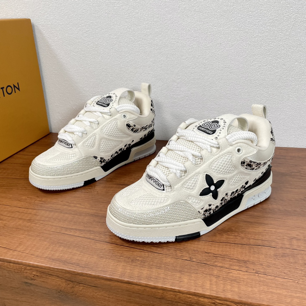 Louis Vuitton Skate Sneakers: Mesh & Leather, Studded Detail, Comfortable Fit 2 i1733402384 1849 8