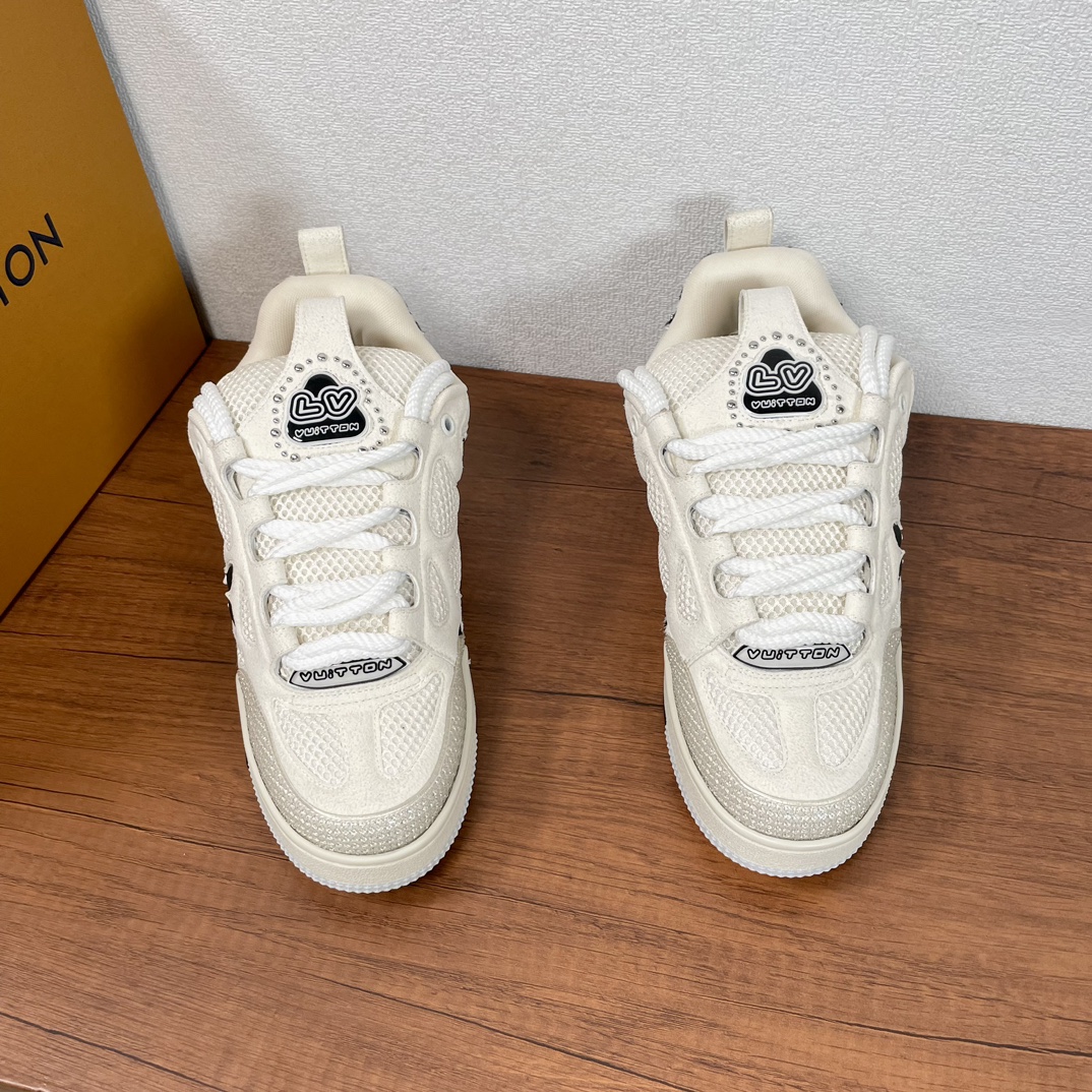 Louis Vuitton Skate Sneakers: Mesh & Leather, Studded Detail, Comfortable Fit 3 i1733402384 8124 7