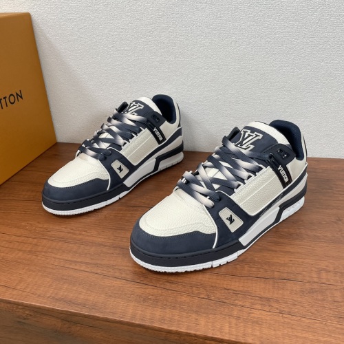 Louis Vuitton Trainer Sneaker: Leather, Gradient Laces, Monogram Detailing 1 Louis Vuitton Trainer Sneaker: Leather, Gradient Laces, Monogram Detailing
