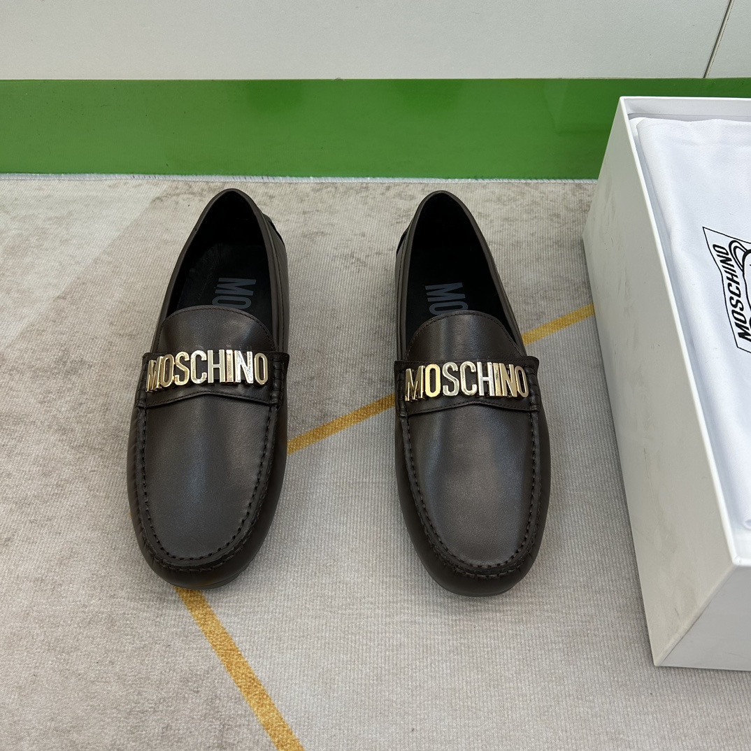 ️Moschino️莫斯奇诺驾车鞋款️码38一444一10️休闲豆豆鞋！纯正高品质可11比较！面料原版小