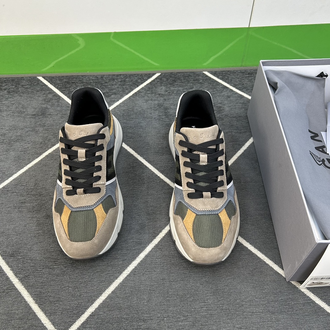 NO:272537,【HO G A N】 Choi Gen high-quality men's skateboard model, regular size 39-45 (5-11) Italian high-end luxury unique classic!  Original order high-quality!  Original custom-made special matte silk calfskin two-color building design, classic breathable mesh fabric inside, latex resilience foot pad!  Original rubberized foamed bottom, lightweight and elastic!  goods!  Look at the details carefully, the texture is super strong!  But 11 can withstand all kinds of tests!  ,,cowhide19860909【H O G A N】 崔根高品 男士滑板款 正码39一45(5－11) 意大利高端奢华独特经典！原单高品！原版定制特殊亚光绸面小牛皮双色拼搭设计,内里经典透气网布,乳胶回力垫脚！原版橡胶化泡大底,轻便高弹！货！品质细看细节图,质感超强！可11经得起各种考验！,,cowhide,Men's shoes