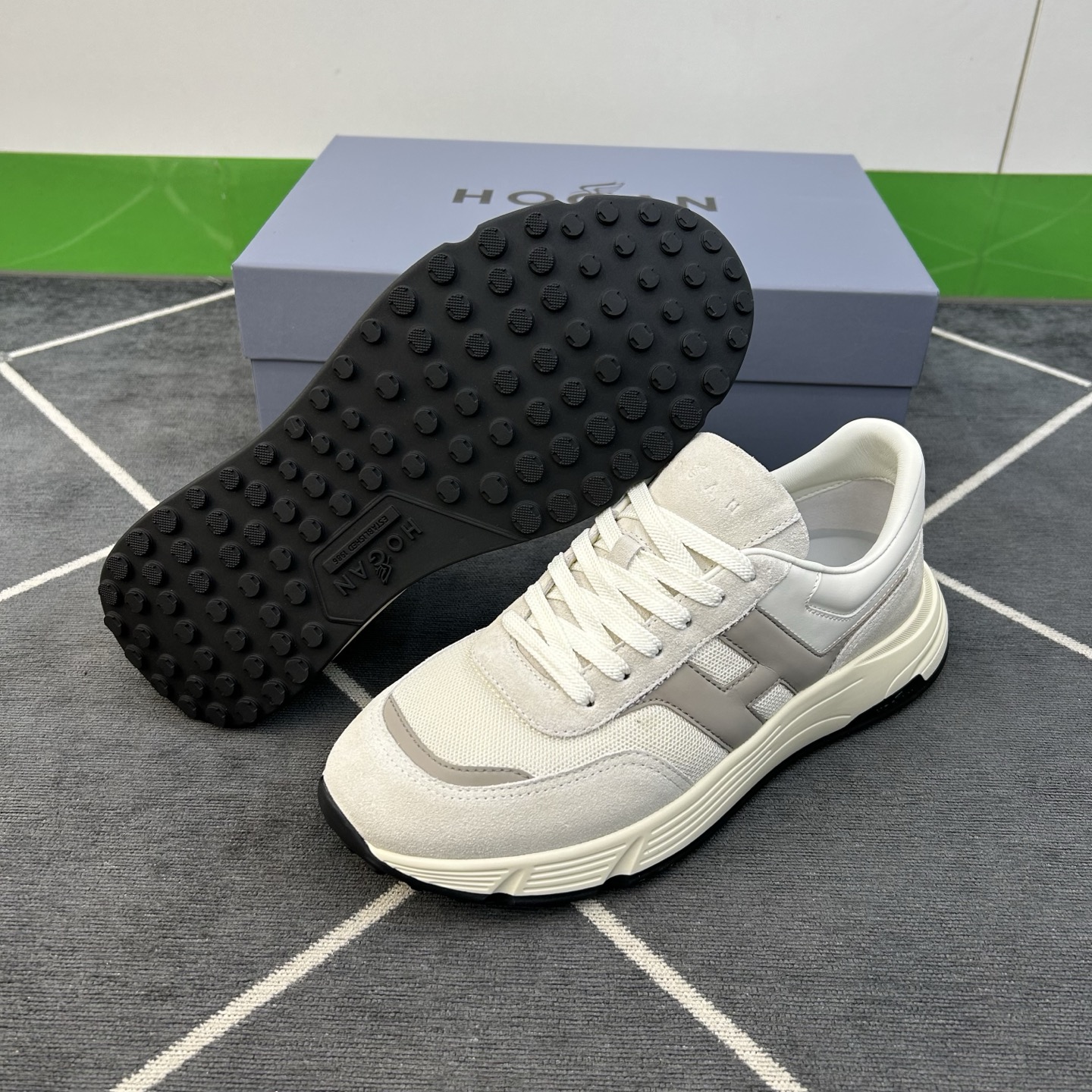 Hogan Men's White Leather & Suede Low-Top Sneakers, Size 39-44 11 i1744445327719 6244 0 9