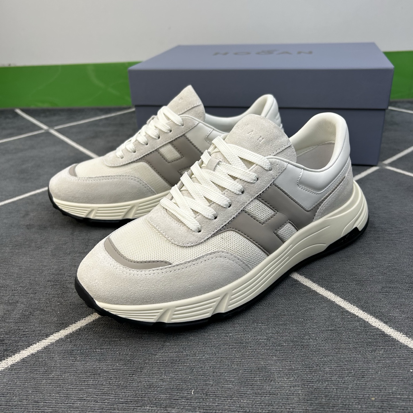 Hogan Men's White Leather & Suede Low-Top Sneakers, Size 39-44 3 i1744445327868 5306 0 1