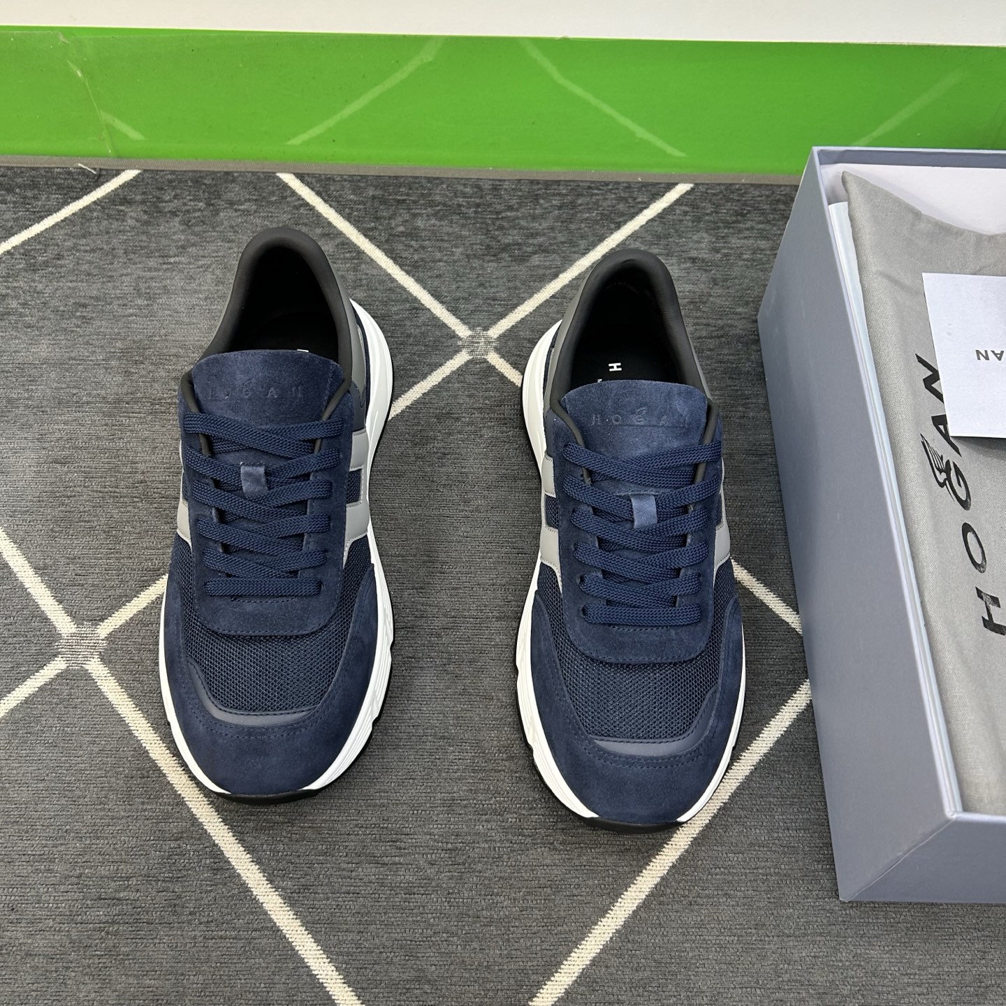 Hogan Men's Leather and Mesh Lace-Up Sneakers - Blue, Size 39-44 2 i1744445339435 4667 0 0