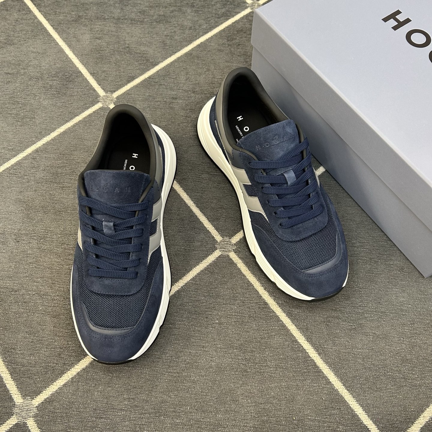 Hogan Men's Leather and Mesh Lace-Up Sneakers - Blue, Size 39-44 4 i1744445339572 3032 0 2