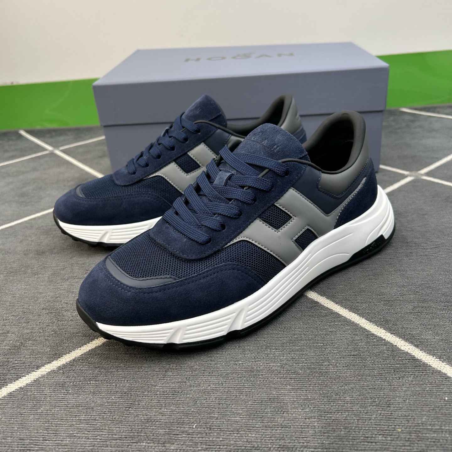 Hogan Men's Leather and Mesh Lace-Up Sneakers - Blue, Size 39-44 3 i1744445340766 1614 0 1