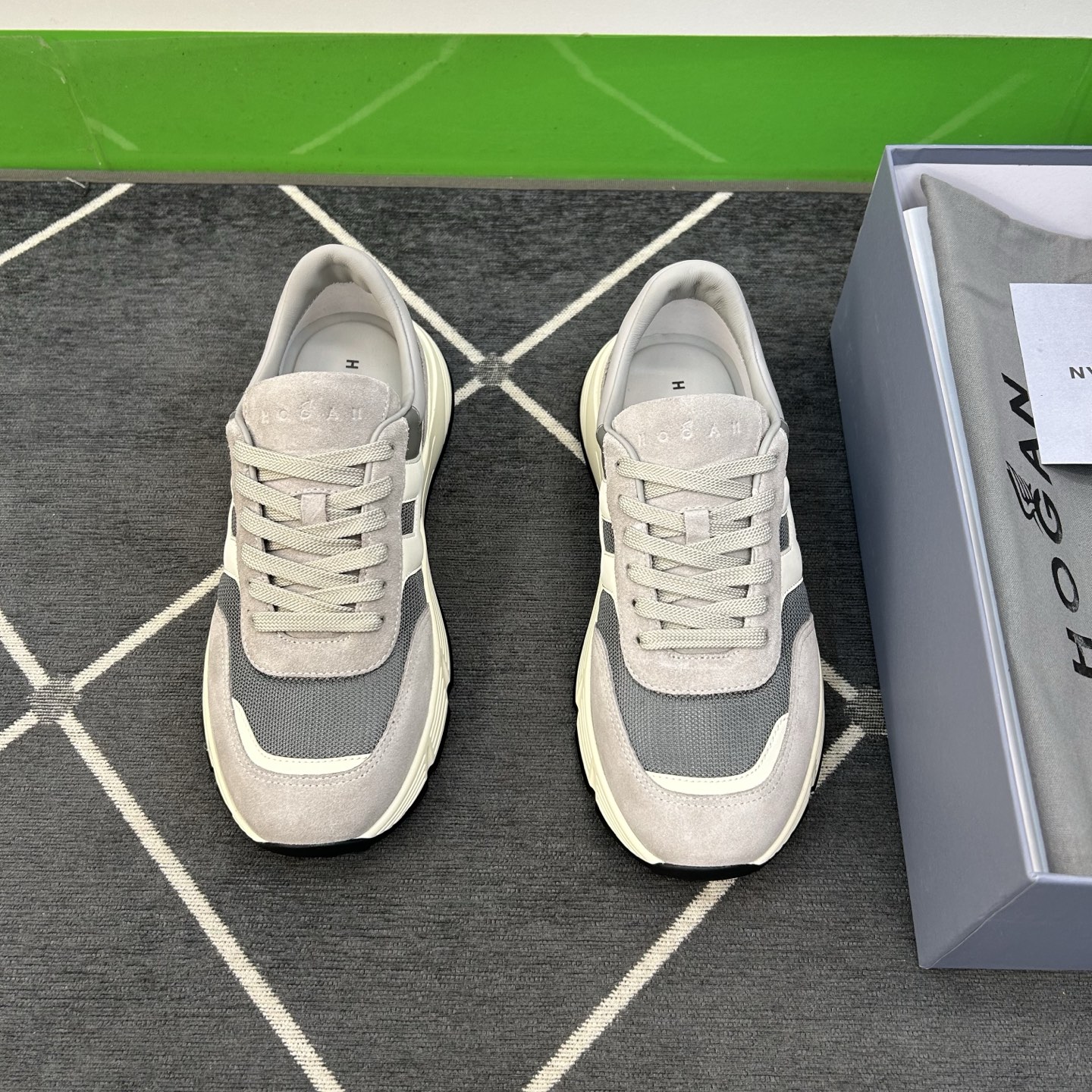 Hogan Men's Classic Suede & Leather Sneakers - Stylish & Comfortable 1 Hogan Men's Classic Suede & Leather Sneakers - Stylish & Comfortable