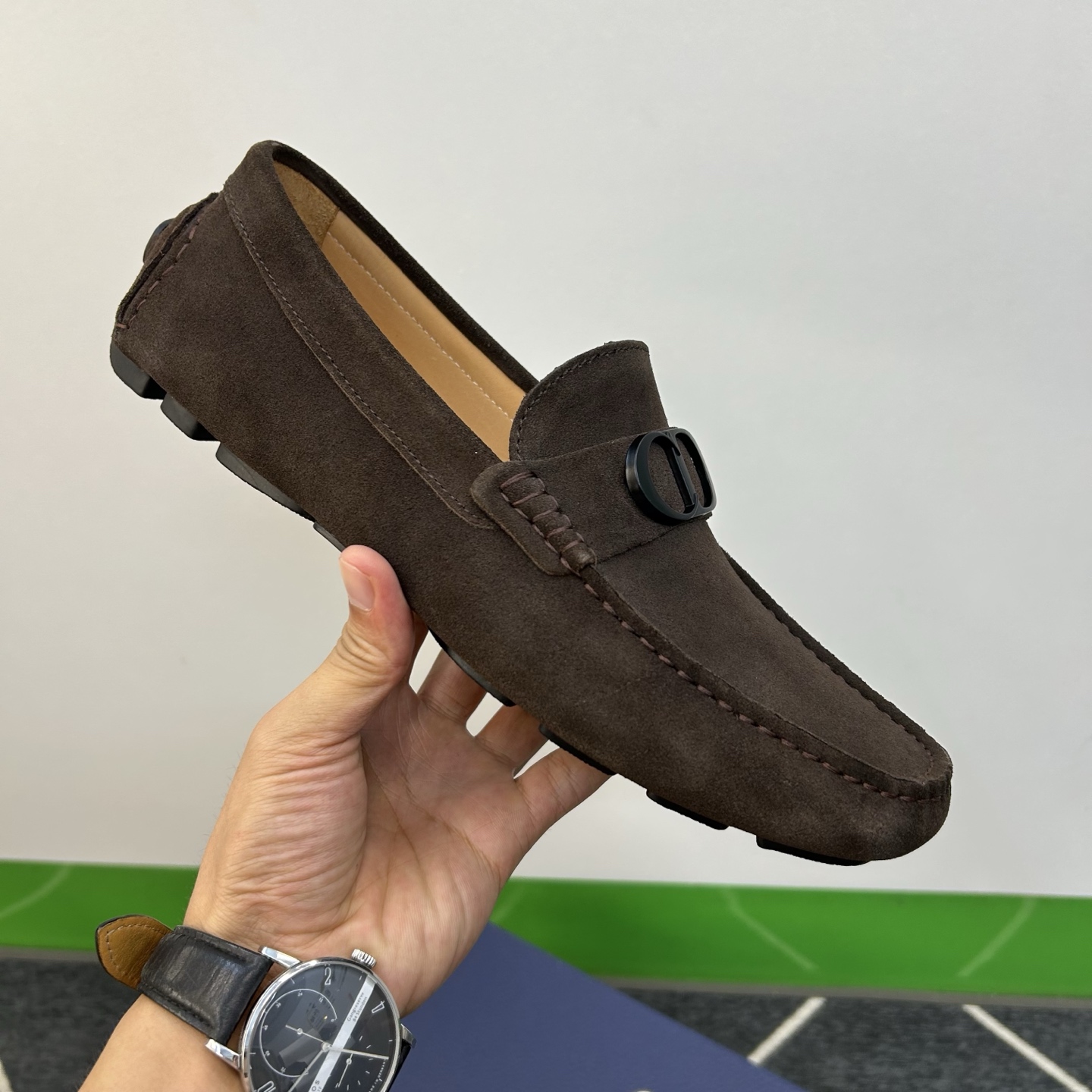⚠️【Dio*】⚠️驾车鞋！(豆豆款）⚠️高品质男士套脚款⚠️正码：39一44⚠️原版粒面感荔纹小牛皮！