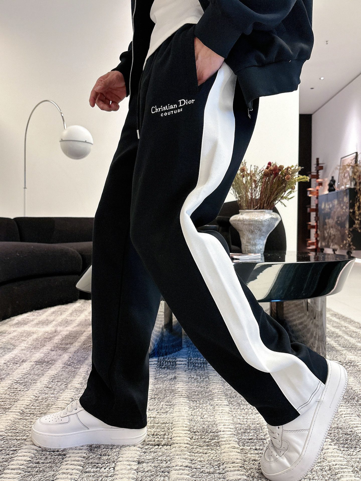 Dior Black & White Knit Tracksuit Set - Embroidered Logo, Casual Style 12 i1758471587542 4596 0 11