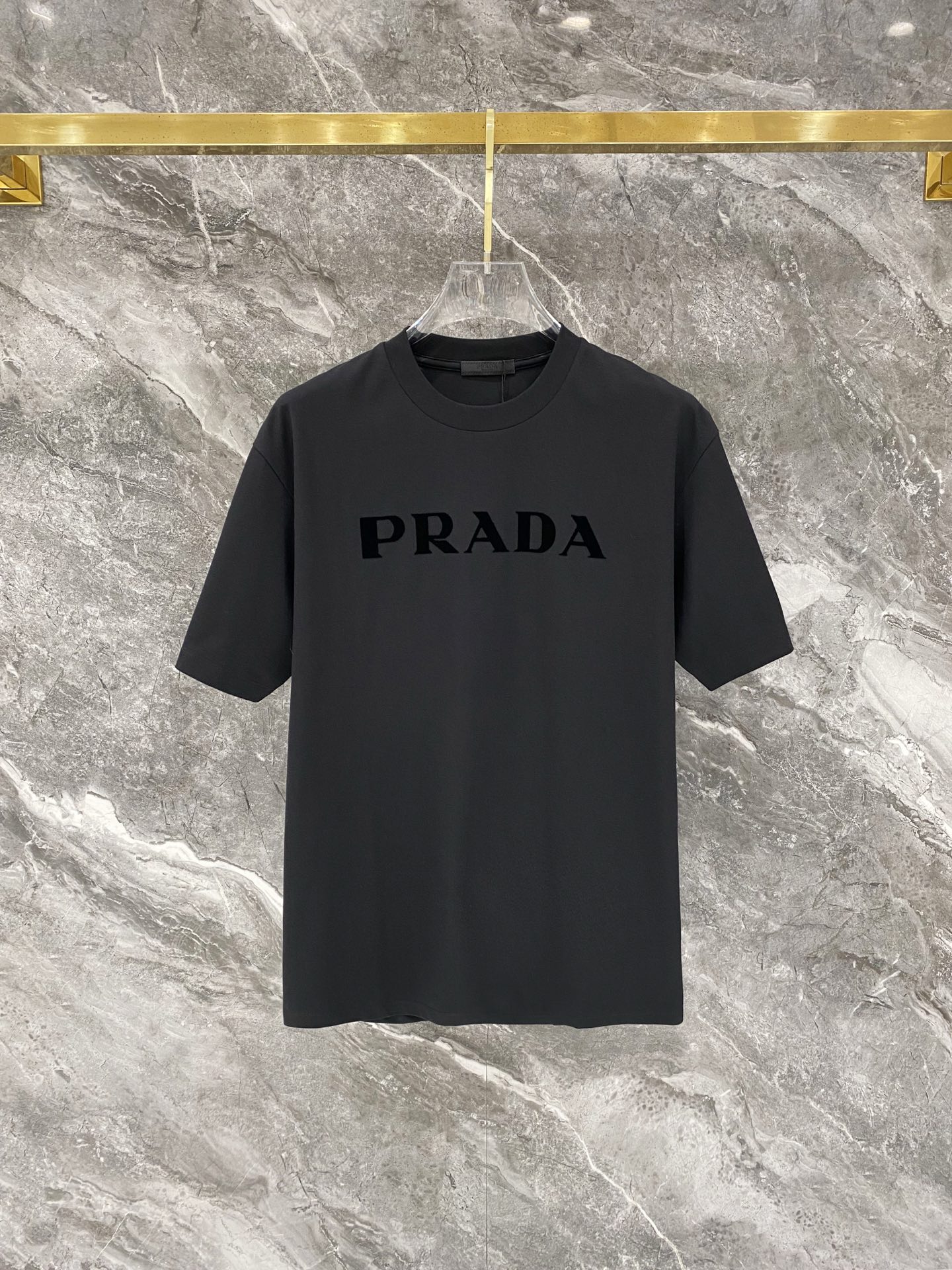 P95 Prada Prada 26ss nueva camiseta de manga corta para hombres y mujeres, diseño artesanal de elementos de renombre co…