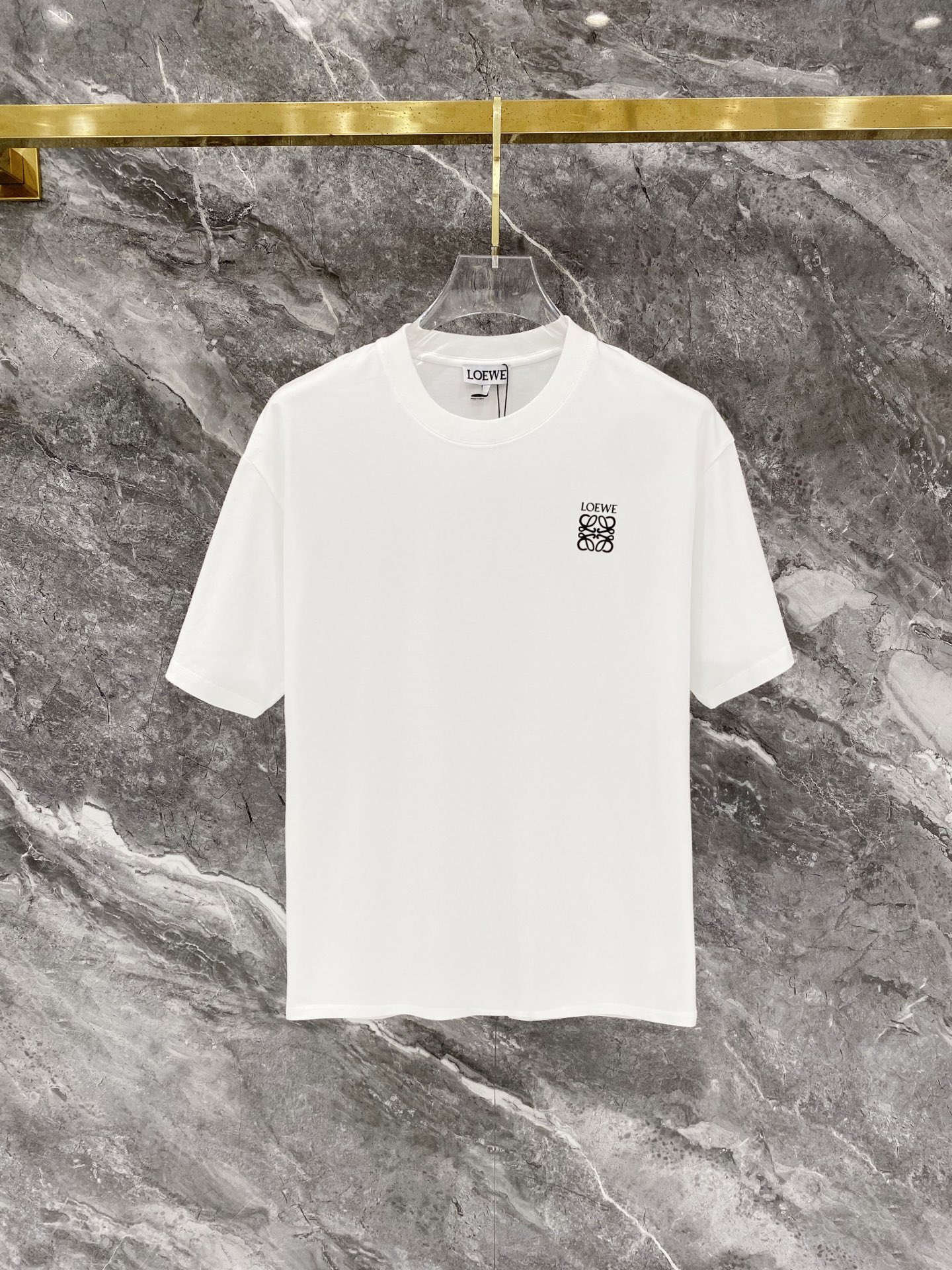 P85 Loewe Loewe camiseta de manga corta de algodón puro con la tela más nueva (versión más alta), logo clásico, diseño …