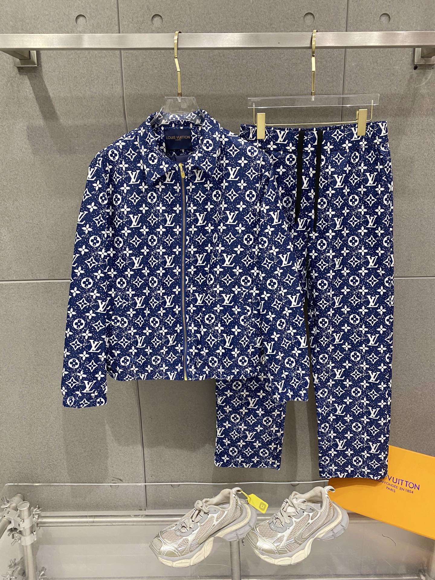 Louis Vuitton Navy Monogram Jacket and Pants Set