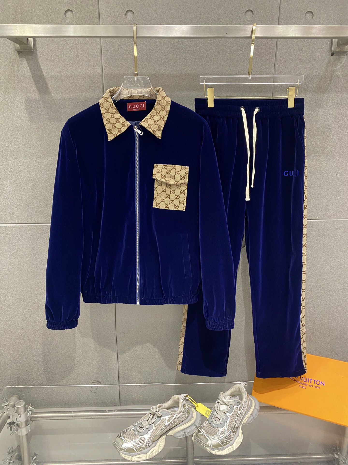 Gucci Blue Collar Zip Tracksuit