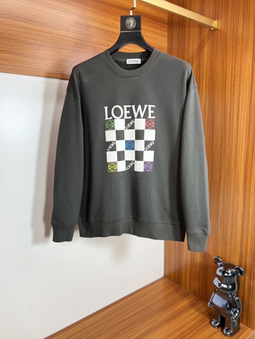 Loewe 2025 Fall/Winter Crewneck Sweatshirt with Embossed Logo - Unisex 1 Loewe 2025 Fall/Winter Crewneck Sweatshirt with Embossed Logo - Unisex