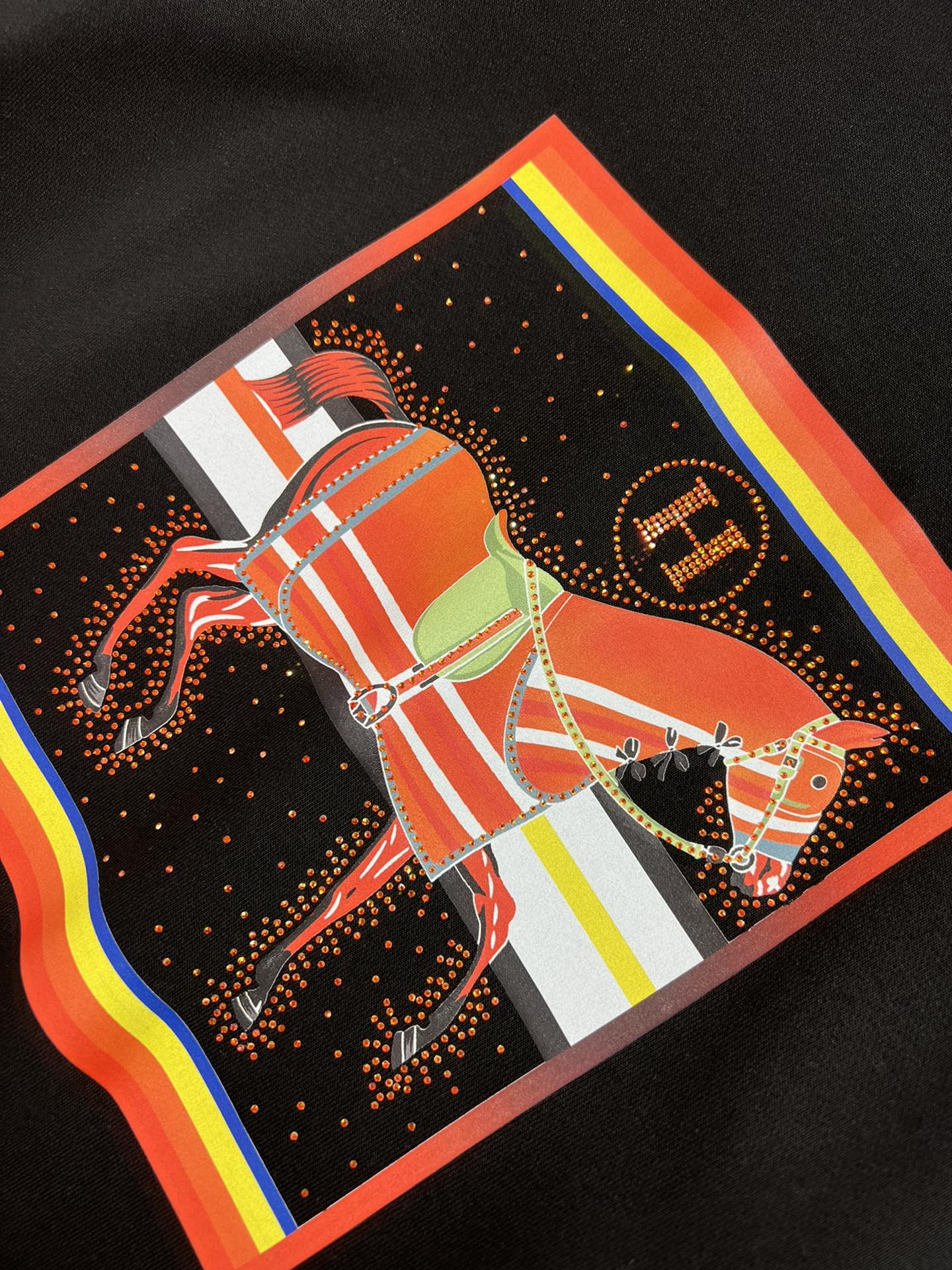 Hermes Black Cotton Sweatshirt with Horse Graphic for Men Casual Daily Wear 4 i1727359455 2045 2