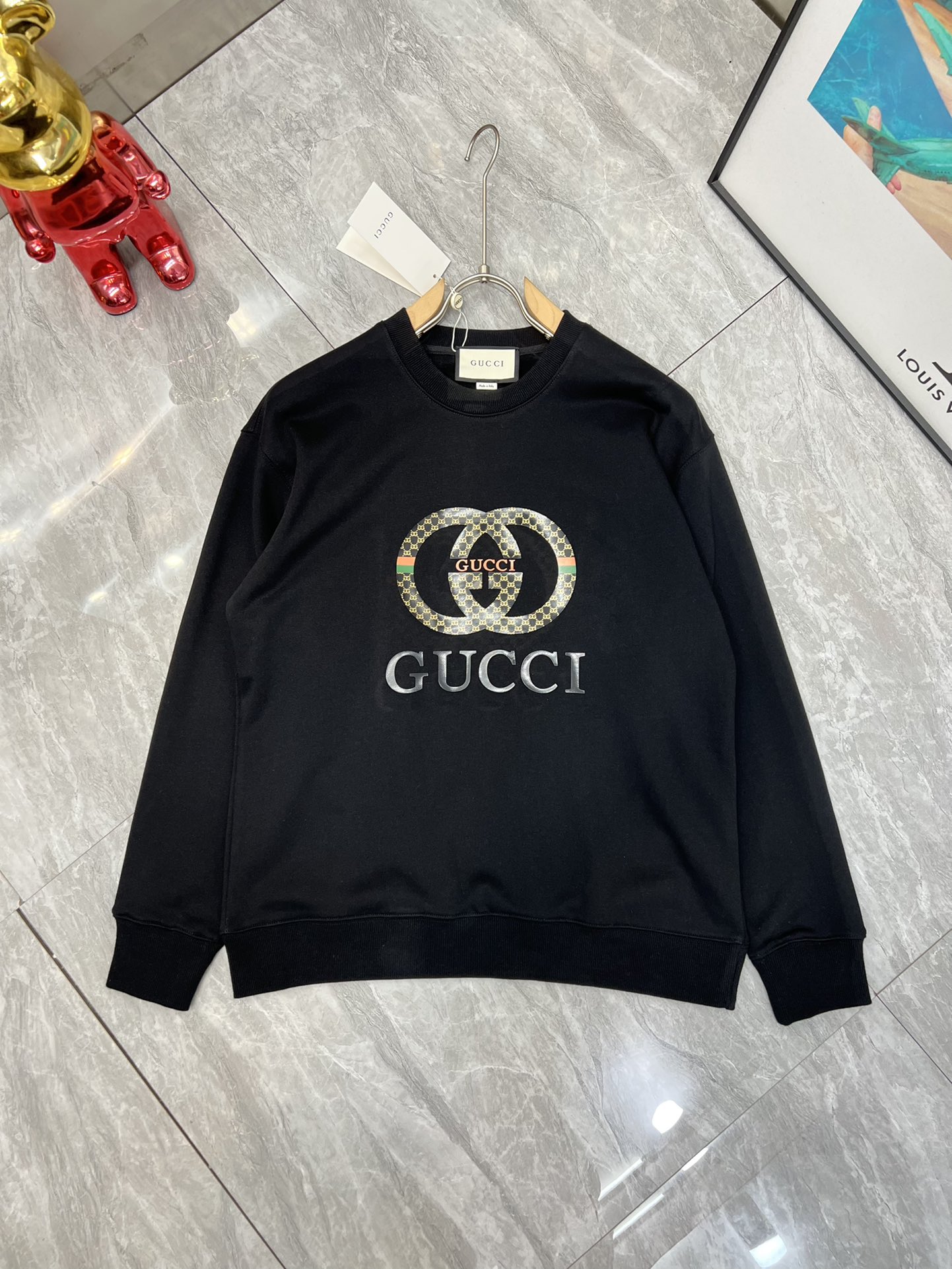 NO:524991,Gucci/Gucci 2025 autumn and winter new product, complete three standards, 380g couple round neck pure cotton sweatshirts, good products do not need to be introduced too much, look at the details, counter code M-XXXL 175/140 Suggestions L,,,gucci,hoodie,sweatshirts,alexander wang19860909Gucci/古奇 2025秋冬新品 三标齐全 380g情侣款圆领纯棉卫衣 好货不用过多介绍 看细节 专柜码数 M-XXXL 175/140建议L,,,gucci,hoodie,sweatshirts,alexander wang,Men's clothing