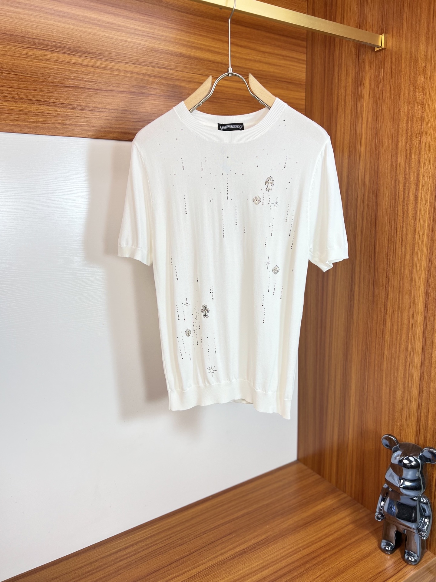 NO:137478,Ch/Croxin 2025 new spring and summer products are available in new products, complete three standards, round neck knitted short-sleeved T-shirts, no need to introduce too much good products, look at the details, counter number M-XXXXL 175/140 Suggestions L,,chrome hearts, T-shirt,tees, t-shirt,alexander wang19860909Ch/克罗心 2025年春夏新品上新 三标齐全 圆领针织短袖T恤 好货不用过多介绍 看细节 专柜码数M-XXXXL 175/140建议L,,chrome hearts,T-shirt,tees，t-shirt,alexander wang,Men's clothing