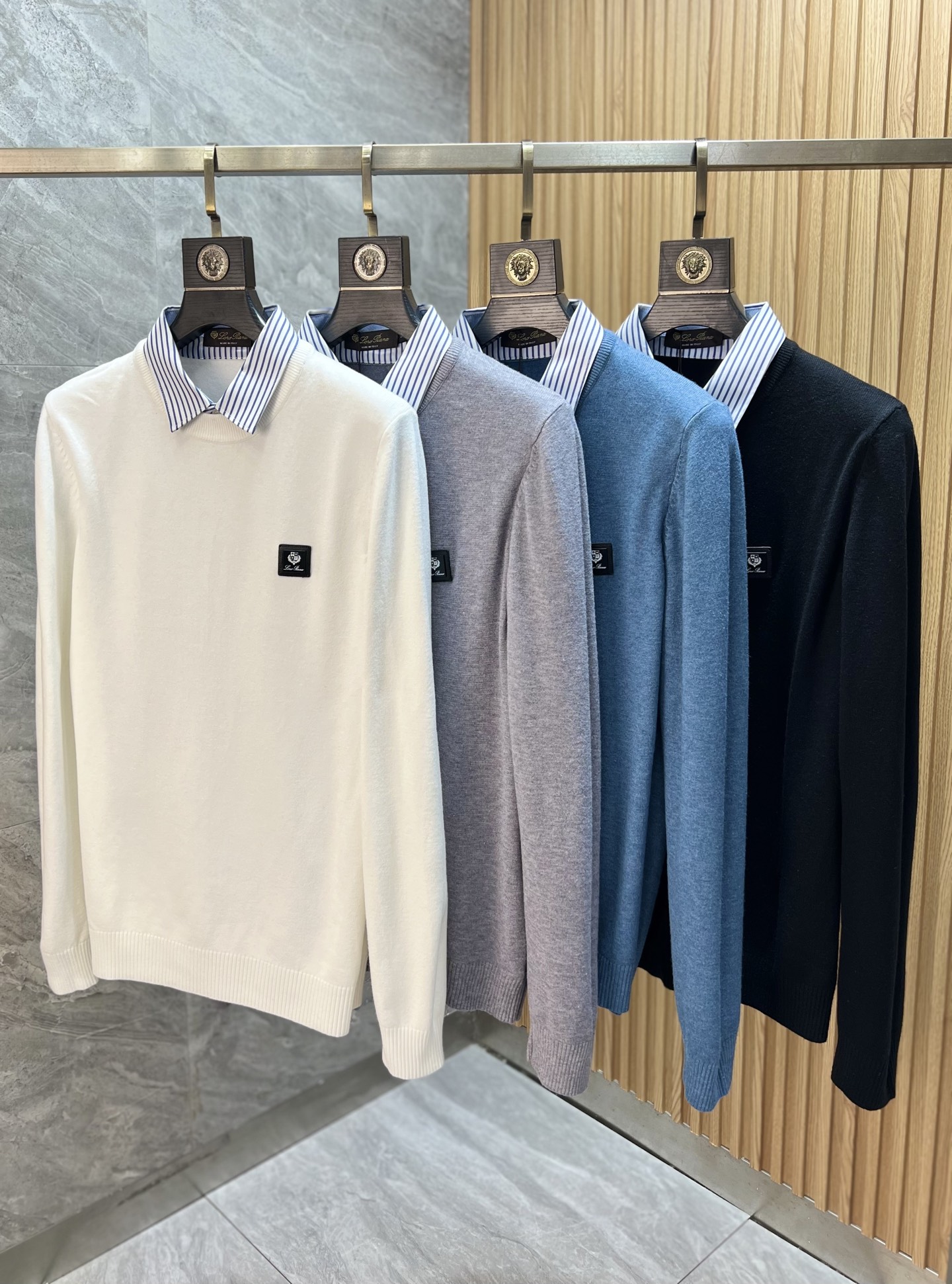 NO:568185,LP New arrivals for autumn and winter, complete with three labels, two fake sweaters, no need to introduce too many good products, look at the details, counter size M-XXXXL /140 recommended L,, loro piana, sweaters, alexander wang19860909LP 年秋冬新品上新 三标齐全 假两件毛衣 好货不用过多介绍 看细节 专柜码数M-XXXXL /140建议L,,loro piana,sweaters,alexander wang,Men's clothing