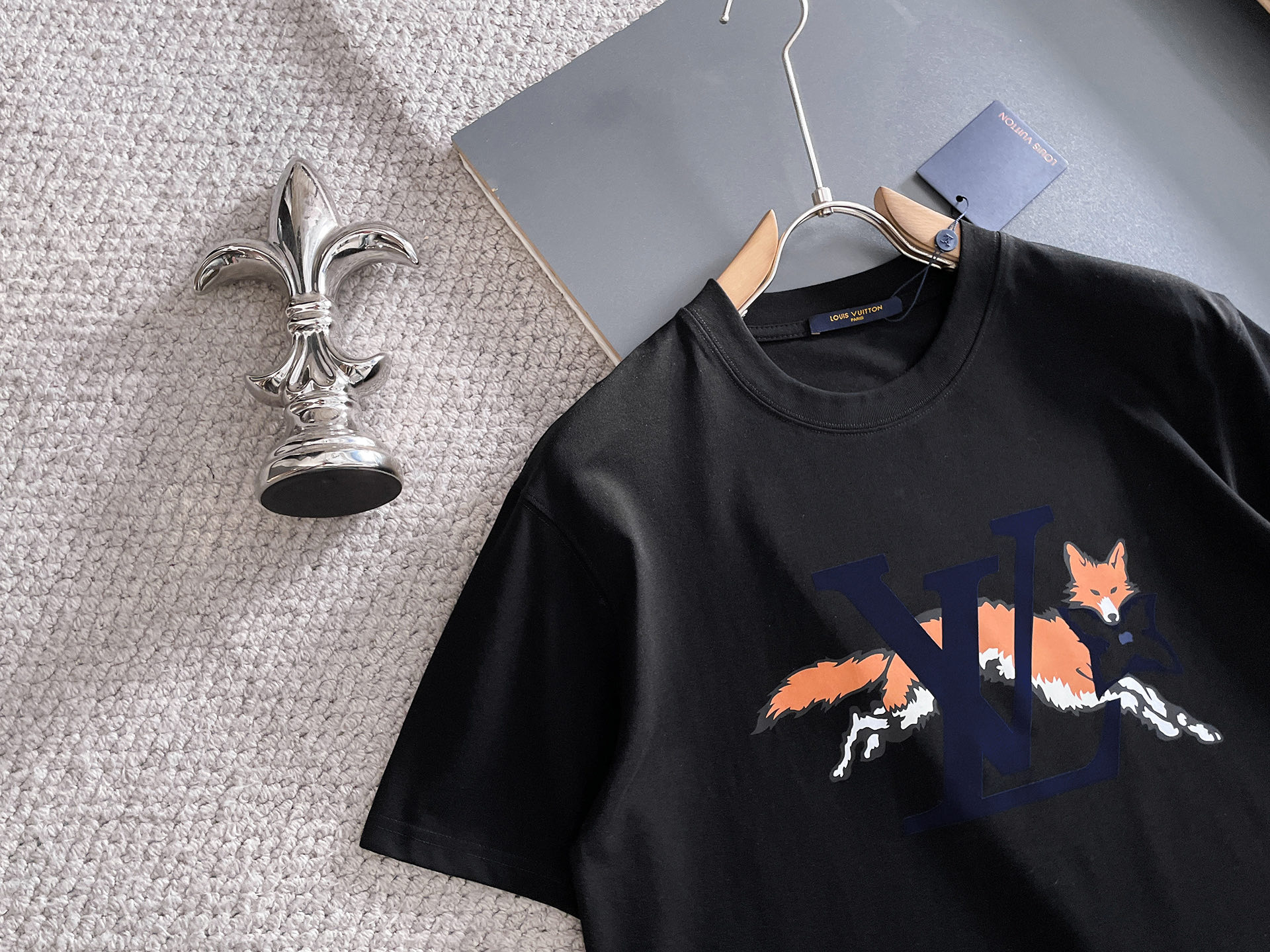 🖤LV/路易威登 2026年春夏新品上新 三标齐全 纯棉圆领短袖T恤 专柜码数：M-XXXL 175/1