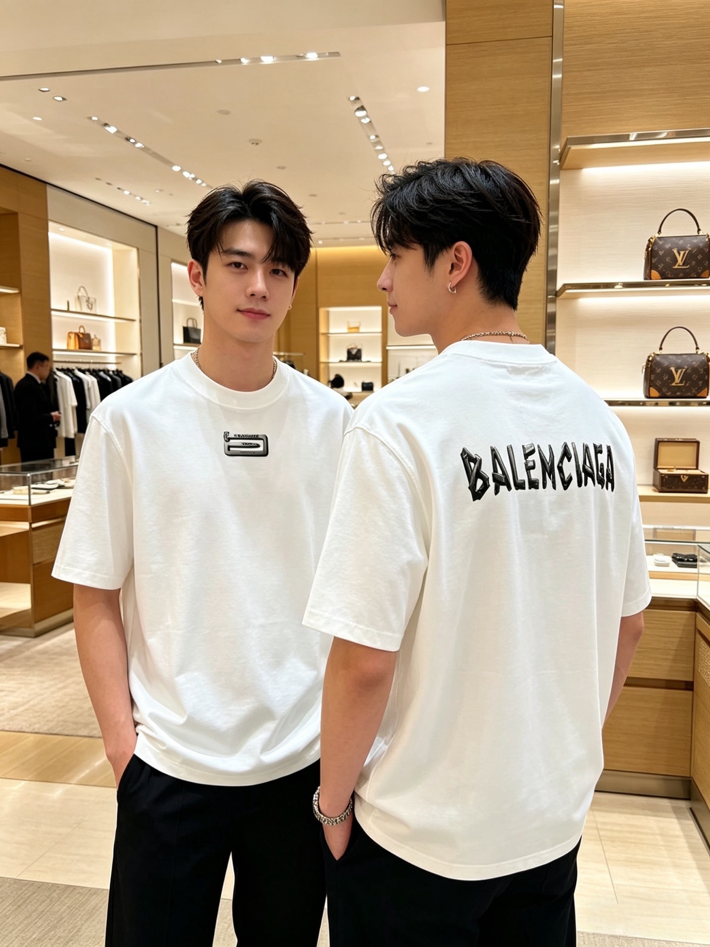 NO:840341,Balenciaga/Balenciaga 2026 spring and summer new products, complete with three labels, round neck pure cotton short-sleeved T-shirt, good product without too much introduction, look at the details, counter size M-XXXL / recommended L, slightly loose version,,balenciaga,balenciaga,T-shirt,tees,t-shirt,19860909Balenciaga/巴黎世家 2026春夏新品 三标齐全 圆领纯棉短袖T恤 好货不用过多介绍 看细节 专柜码数M-XXXL /建议L 微宽松版型,,balenciaga,balenciaga,T-shirt,tees，t-shirt,,Men's clothing