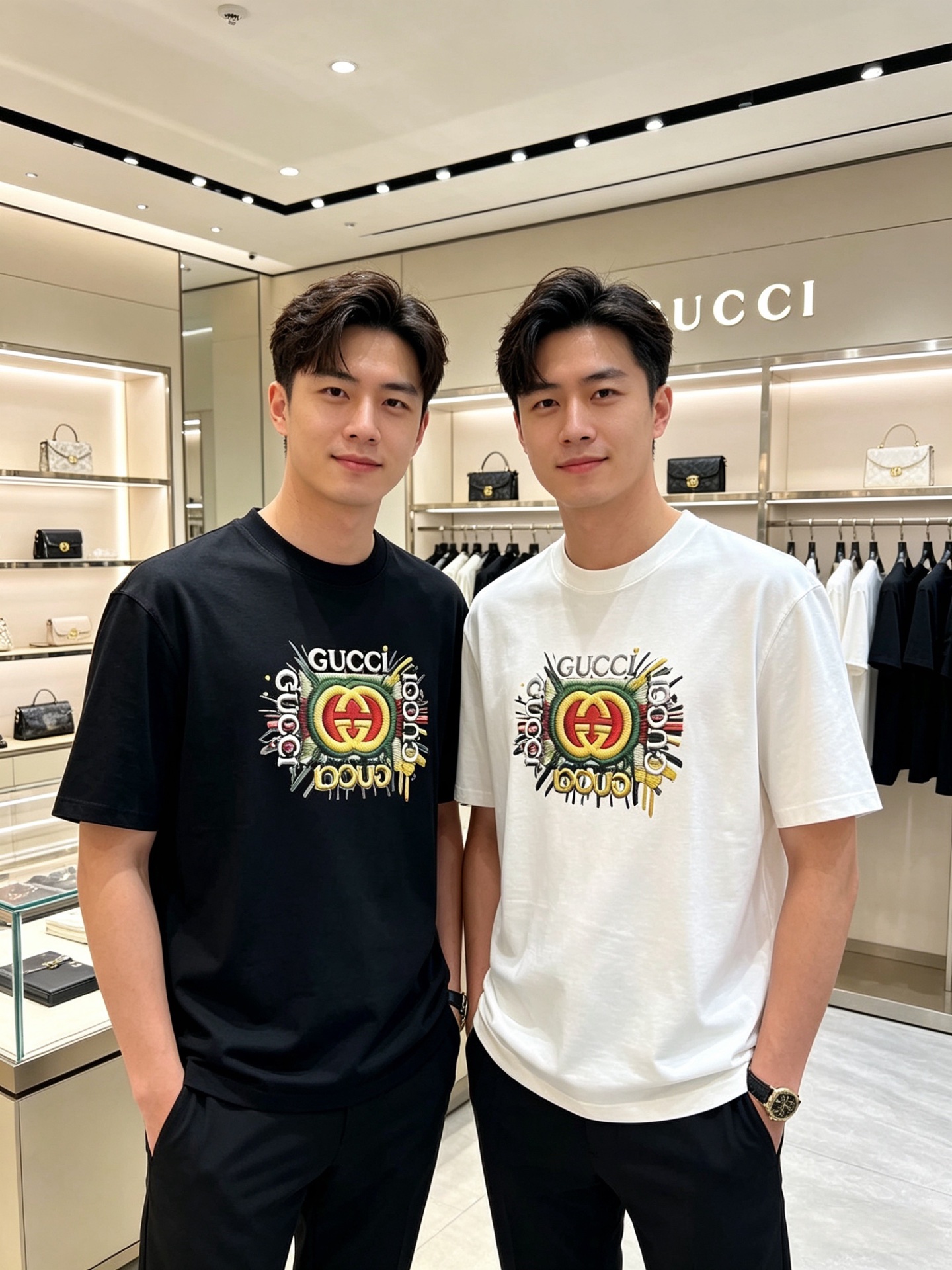NO:840365,Gucci/Gucci 2026 spring and summer new products, complete with three labels, round neck pure cotton short-sleeved T-shirt, good product does not need to be introduced too much, look at the details, counter size M-XXXL / recommended L, slightly loose version,, gucci, T-shirt, tees, t-shirt,19860909Gucci/古奇 2026春夏新品 三标齐全 圆领纯棉短袖T恤 好货不用过多介绍 看细节 专柜码数M-XXXL /建议L 微宽松版型,,gucci,T-shirt,tees，t-shirt,,Men's clothing