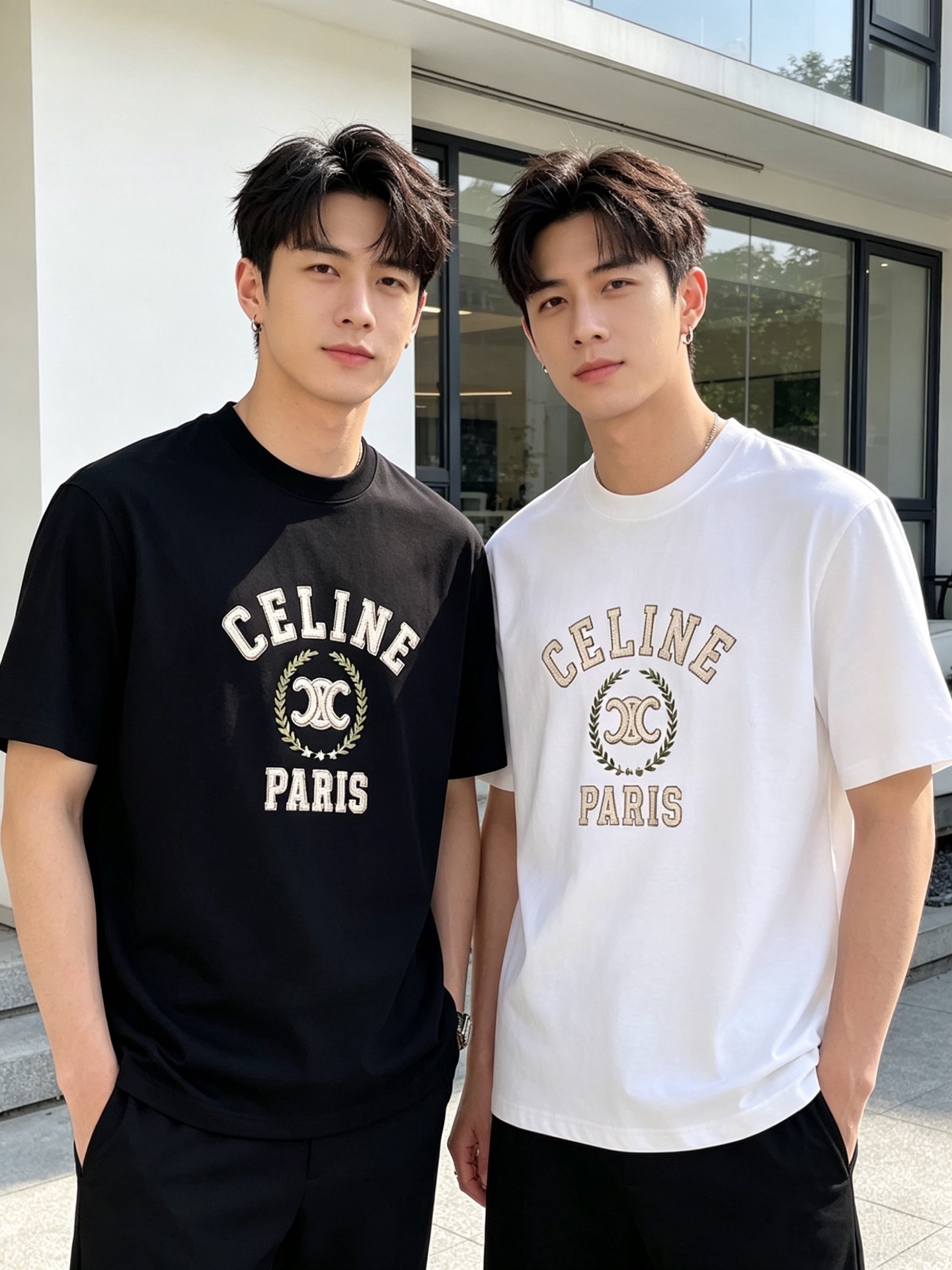 NO:935255,Celine/Celine 2026 spring and summer new products, complete with three labels, mercerized cotton round neck short-sleeved T-shirt, good product without too much introduction, look at the details, counter size M-XXXL 175/140, recommended L,,celine,celine,T-shirt,tees,t-shirt,19860909Celine/赛琳 2026年春夏新品上新 三标齐全 丝光棉圆领短袖T恤 好货不用过多介绍 看细节 专柜码数M-XXXL 175/140建议L,,celine,celine,T-shirt,tees，t-shirt,,Men's clothing