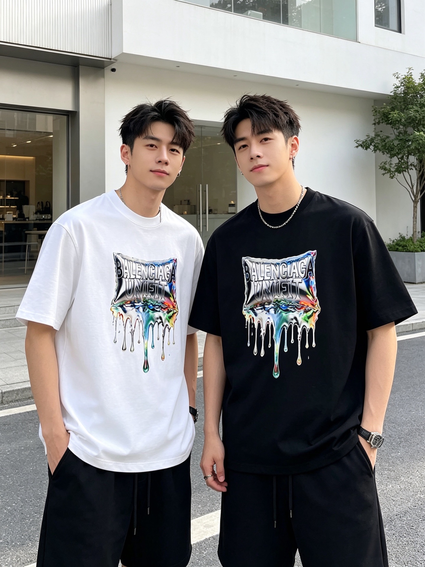 NO:935267,Balenciaga/Balenciaga 2026 spring and summer new products, complete with three labels, mercerized cotton round neck short-sleeved T-shirt, good product without too much introduction, look at the details, counter size M-XXXL 175/140, recommended L,, balenciaga, balenciaga, T-shirt, tees, t-shirt,19860909Balenciaga/巴黎世家 2026年春夏新品上新 三标齐全 丝光棉圆领短袖T恤 好货不用过多介绍 看细节 专柜码数M-XXXL 175/140建议L,,balenciaga,balenciaga,T-shirt,tees，t-shirt,,Men's clothing