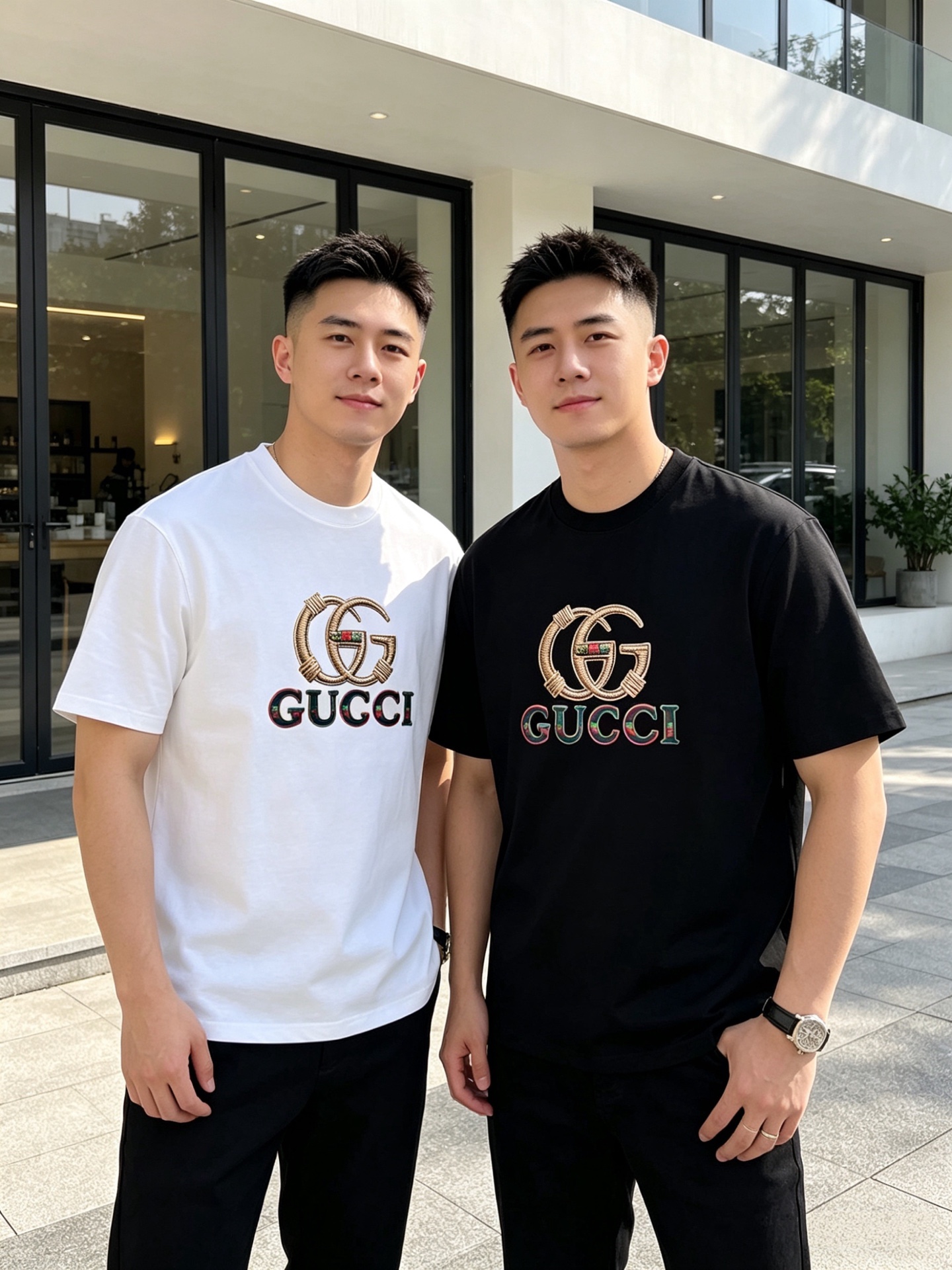 NO:935248,Gucci/Gucci 2026 spring and summer new products, complete with three labels, mercerized cotton round neck short-sleeved T-shirt, good product without too much introduction, look at the details, counter size M-XXXL 175/140, recommended L,, gucci, T-shirt, tees, t-shirt,19860909Gucci/古奇 2026年春夏新品上新 三标齐全 丝光棉圆领短袖T恤 好货不用过多介绍 看细节 专柜码数M-XXXL 175/140建议L,,gucci,T-shirt,tees，t-shirt,,Men's clothing