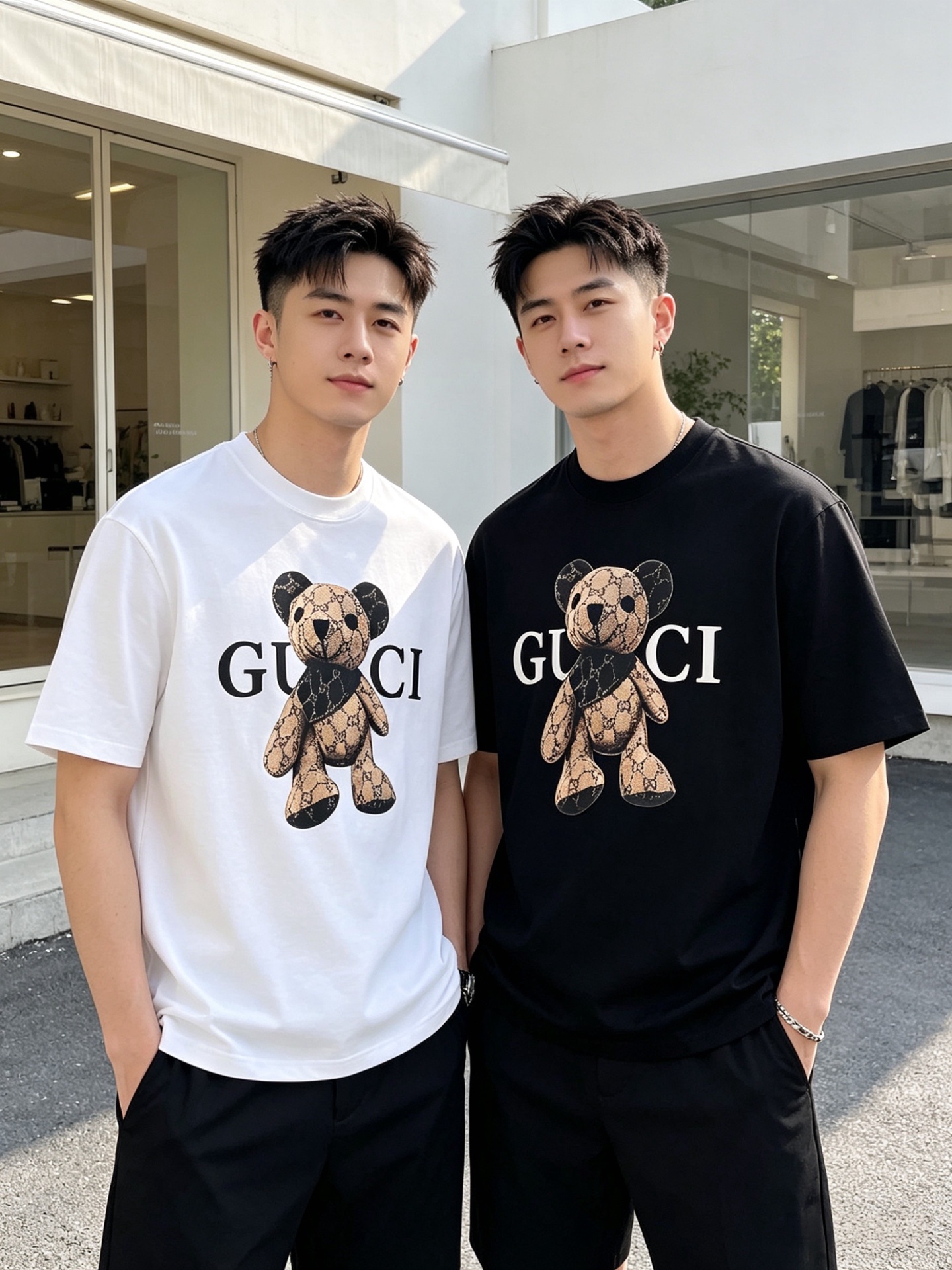 NO:845670,Gucci/Gucci 2026 spring and summer new products, complete with three labels, mercerized cotton round neck short-sleeved T-shirt, good product without too much introduction, look at the details, counter size M-XXXL 175/140, recommended L,, gucci, T-shirt, tees, t-shirt,19860909Gucci/古奇 2026年春夏新品上新 三标齐全 丝光棉圆领短袖T恤 好货不用过多介绍 看细节 专柜码数M-XXXL 175/140建议L,,gucci,T-shirt,tees，t-shirt,,Men's clothing