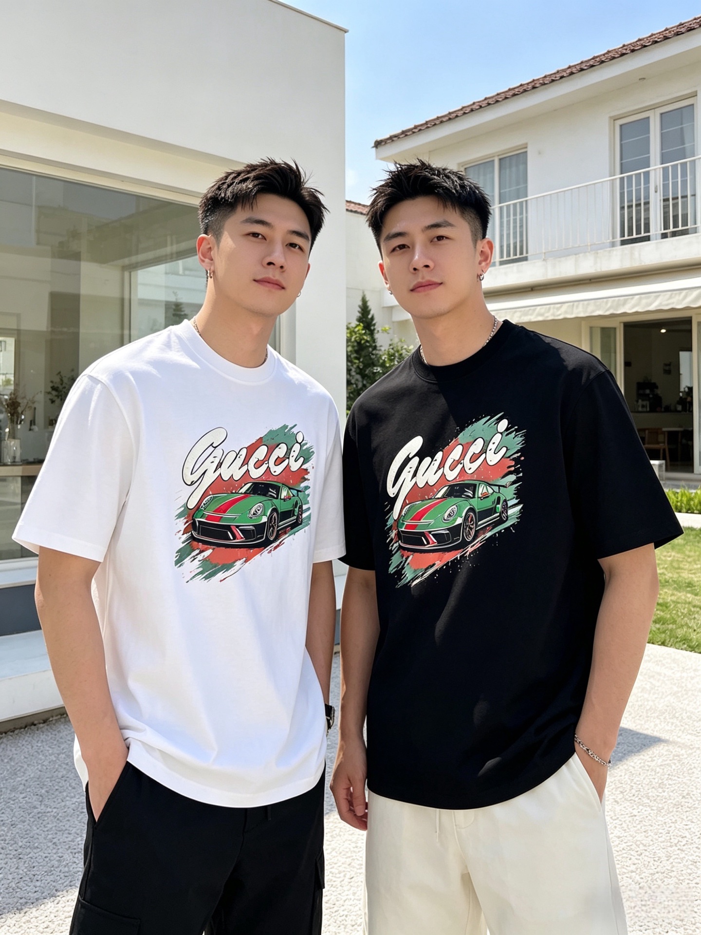 NO:845633,Gucci/Gucci 2026 spring and summer new products, complete with three labels, mercerized cotton round neck short-sleeved T-shirt, good product without too much introduction, look at the details, counter size M-XXXL 175/140, recommended L,, gucci, T-shirt, tees, t-shirt,19860909Gucci/古奇 2026年春夏新品上新 三标齐全 丝光棉圆领短袖T恤 好货不用过多介绍 看细节 专柜码数M-XXXL 175/140建议L,,gucci,T-shirt,tees，t-shirt,,Men's clothing