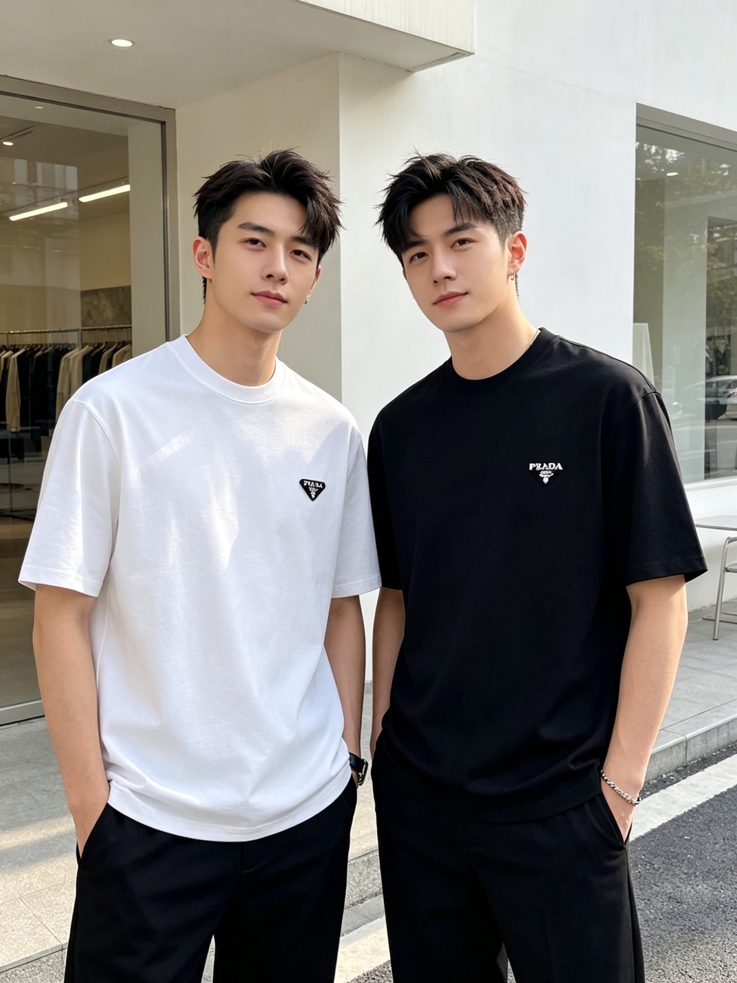 NO:845640,prada/Prada 2026 spring and summer new products, complete with three labels, mercerized cotton round neck short-sleeved T-shirt, good product without too much introduction, look at the details, counter size M-XXXL 175/140, recommended L,, prada, prada, T-shirt, tees, t-shirt,19860909prada/普拉达 2026年春夏新品上新 三标齐全 丝光棉圆领短袖T恤 好货不用过多介绍 看细节 专柜码数M-XXXL 175/140建议L,,prada,prada,T-shirt,tees，t-shirt,,Men's clothing