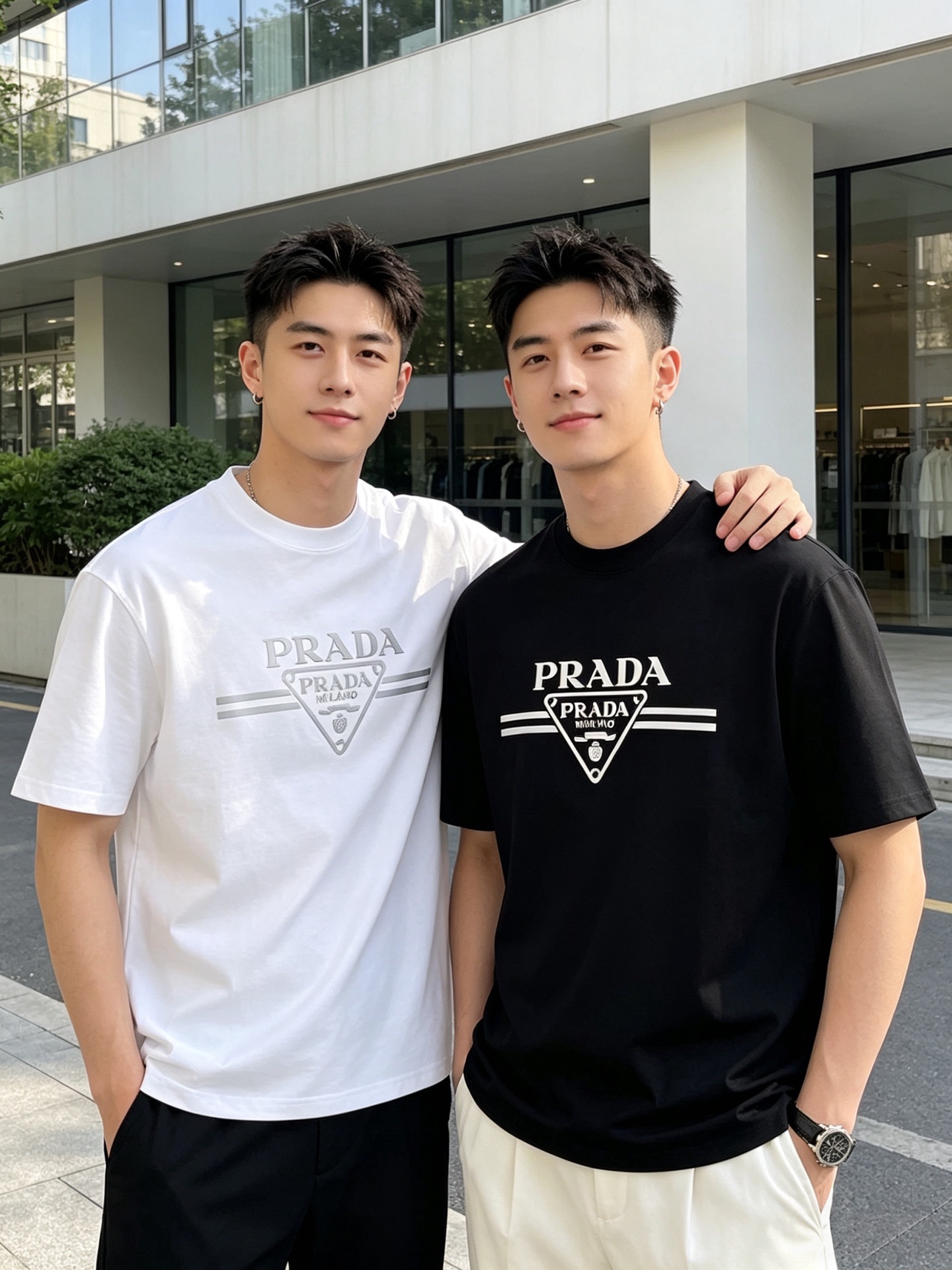 NO:845649,prada/Prada 2026 spring and summer new products, complete with three labels, mercerized cotton round neck short-sleeved T-shirt, good product without too much introduction, look at the details, counter size M-XXXL 175/140, recommended L,, prada, prada, T-shirt, tees, t-shirt,19860909prada/普拉达 2026年春夏新品上新 三标齐全 丝光棉圆领短袖T恤 好货不用过多介绍 看细节 专柜码数M-XXXL 175/140建议L,,prada,prada,T-shirt,tees，t-shirt,,Men's clothing